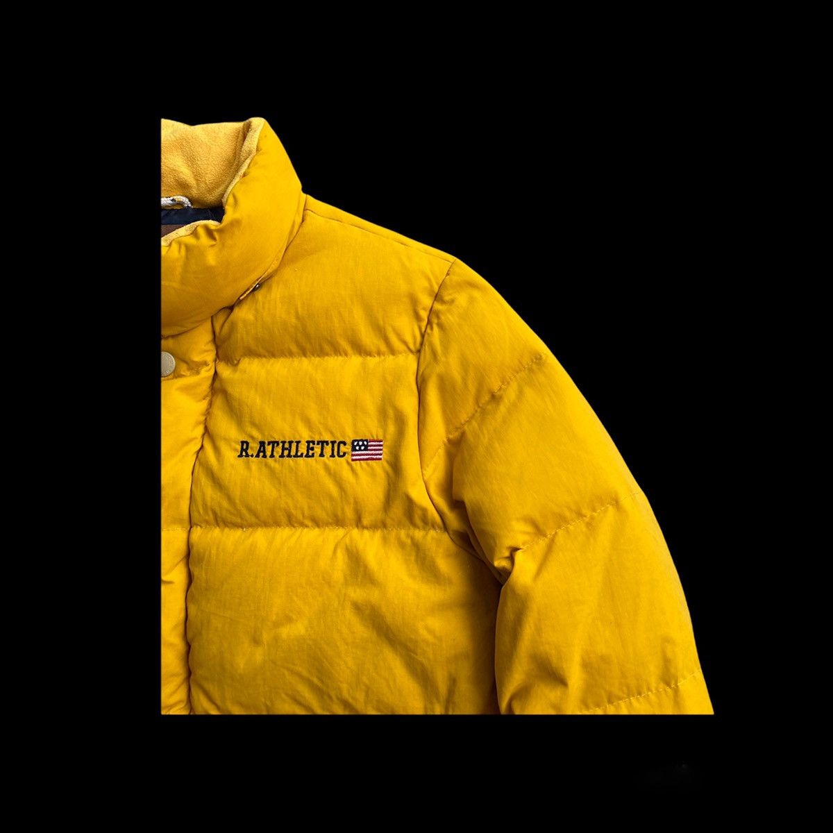 Japanese Brand × Russell Athletic ALL STAR BASEBALL TEAM DISTRESSED YELLOW PUFFER JACKET Size US M / EU 48-50 / 2 - 9 Thumbnail