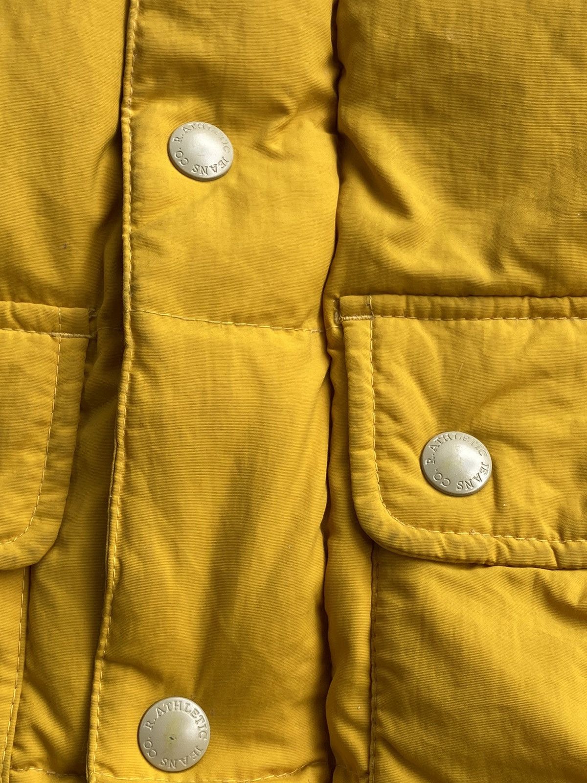 Japanese Brand × Russell Athletic ALL STAR BASEBALL TEAM DISTRESSED YELLOW PUFFER JACKET Size US M / EU 48-50 / 2 - 12 Thumbnail
