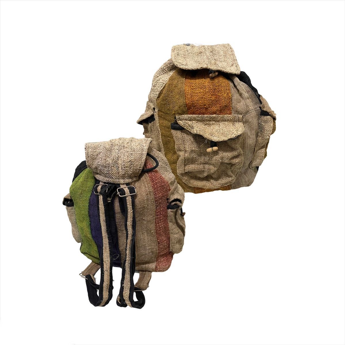 Vintage SUPER RARE TRASHED PATCHWORK OF SACKS BAG PACK Size ONE SIZE - 1 Thumbnail