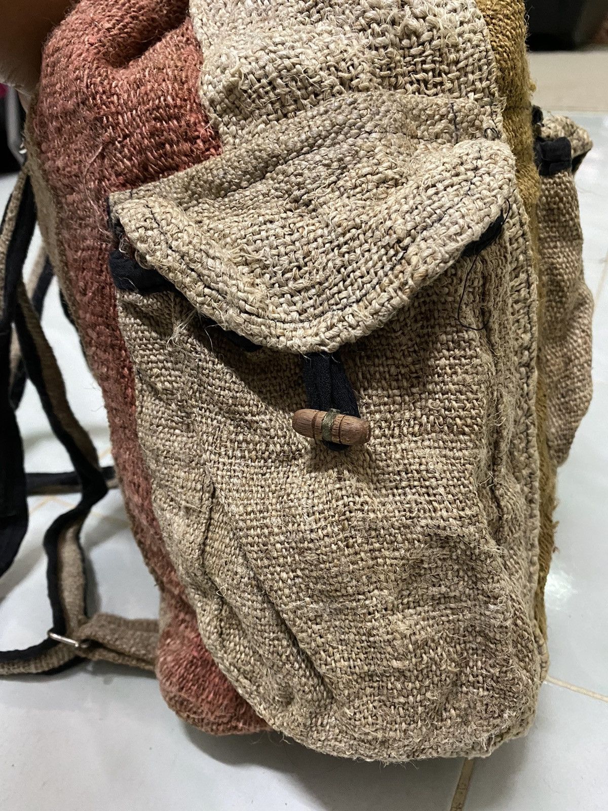 Vintage SUPER RARE TRASHED PATCHWORK OF SACKS BAG PACK Size ONE SIZE - 8 Thumbnail