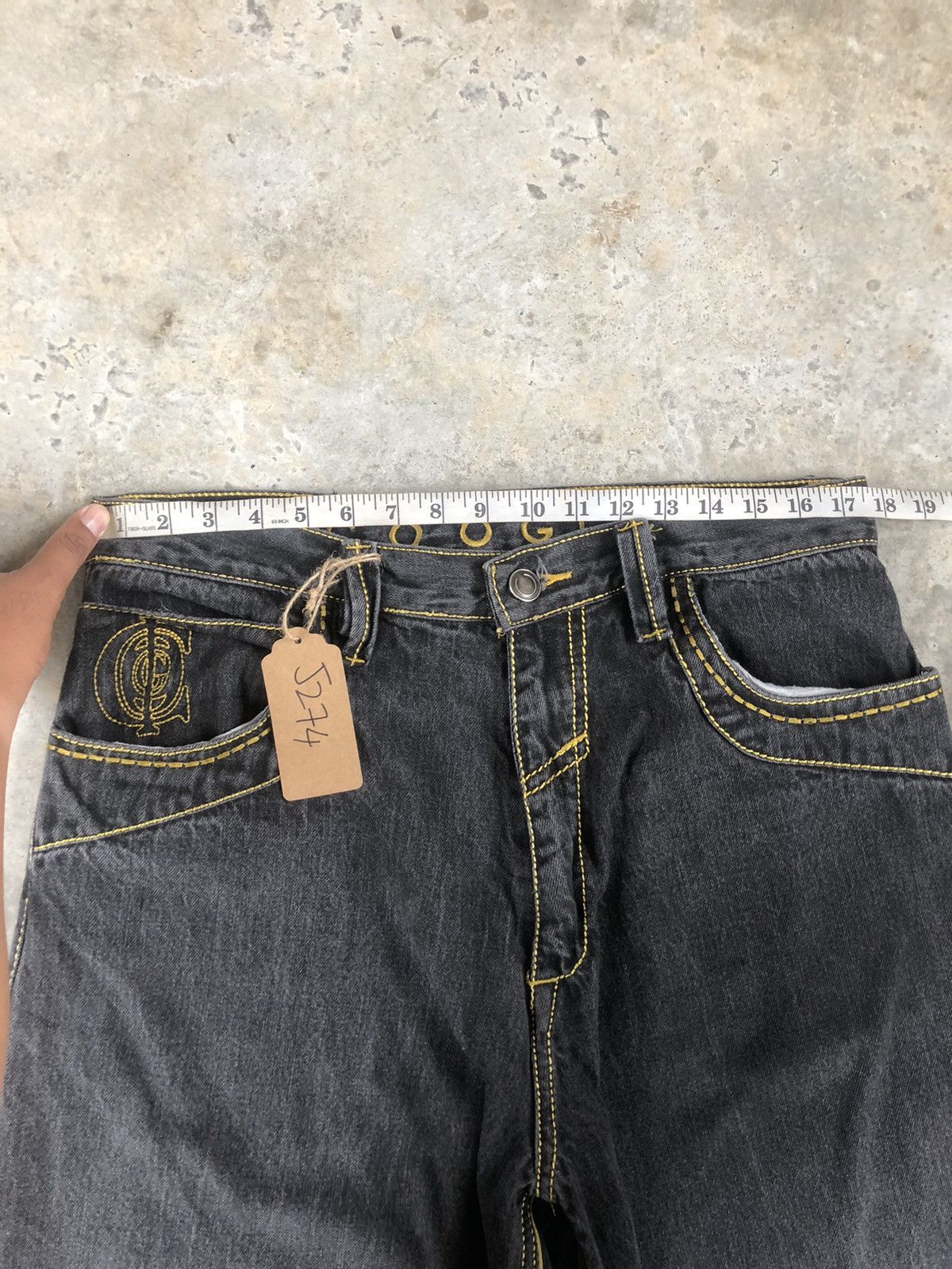 Coogi Coogi Embroidered Jeans Baggy Jeans Hip Hop Distressed Jeans Size US 35 - 19 Thumbnail