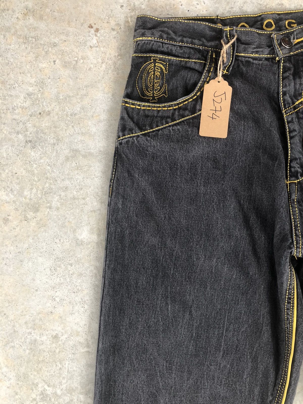 Coogi Coogi Embroidered Jeans Baggy Jeans Hip Hop Distressed Jeans Size US 35 - 4 Thumbnail