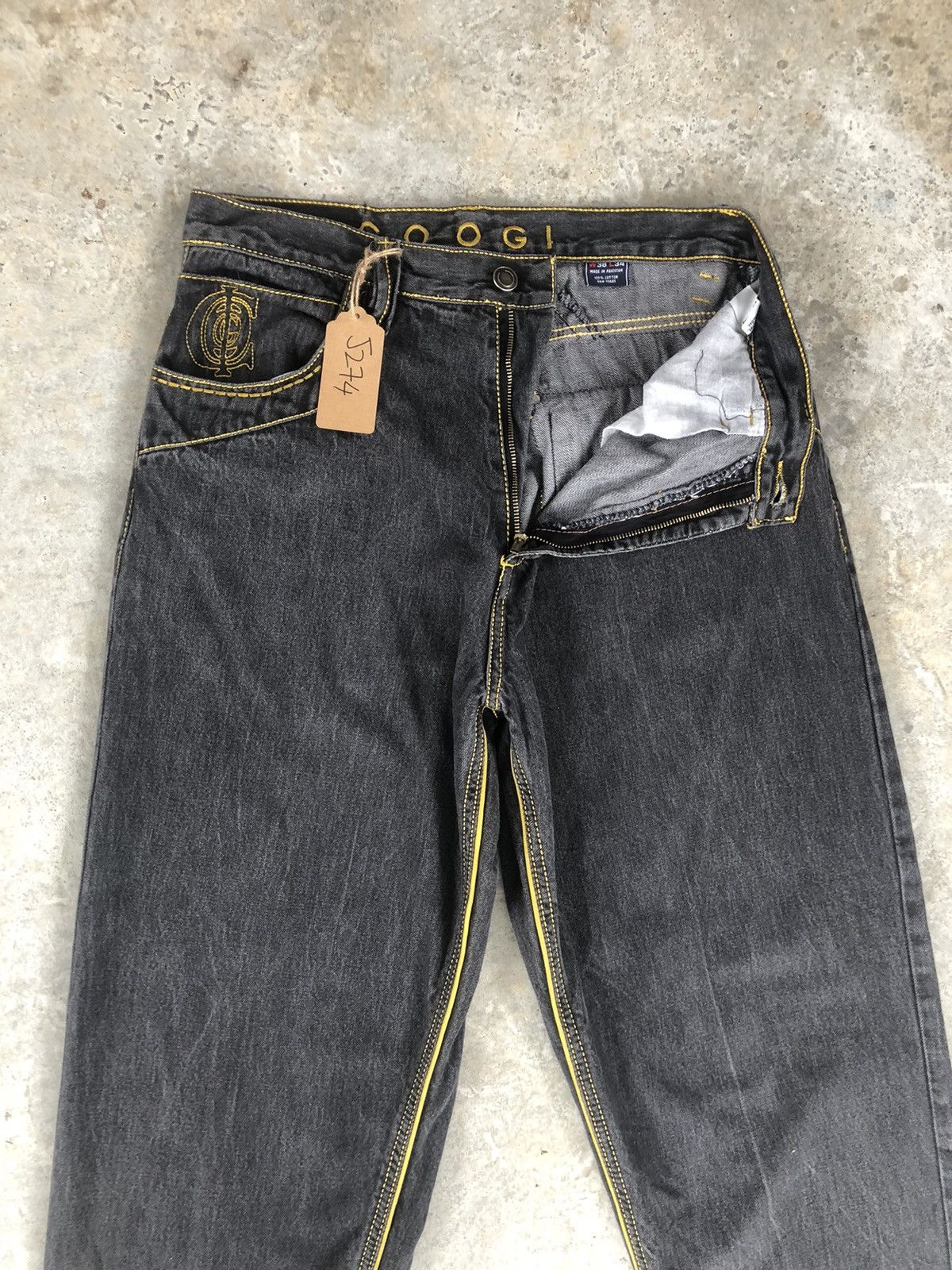 Coogi Coogi Embroidered Jeans Baggy Jeans Hip Hop Distressed Jeans Size US 35 - 3 Thumbnail