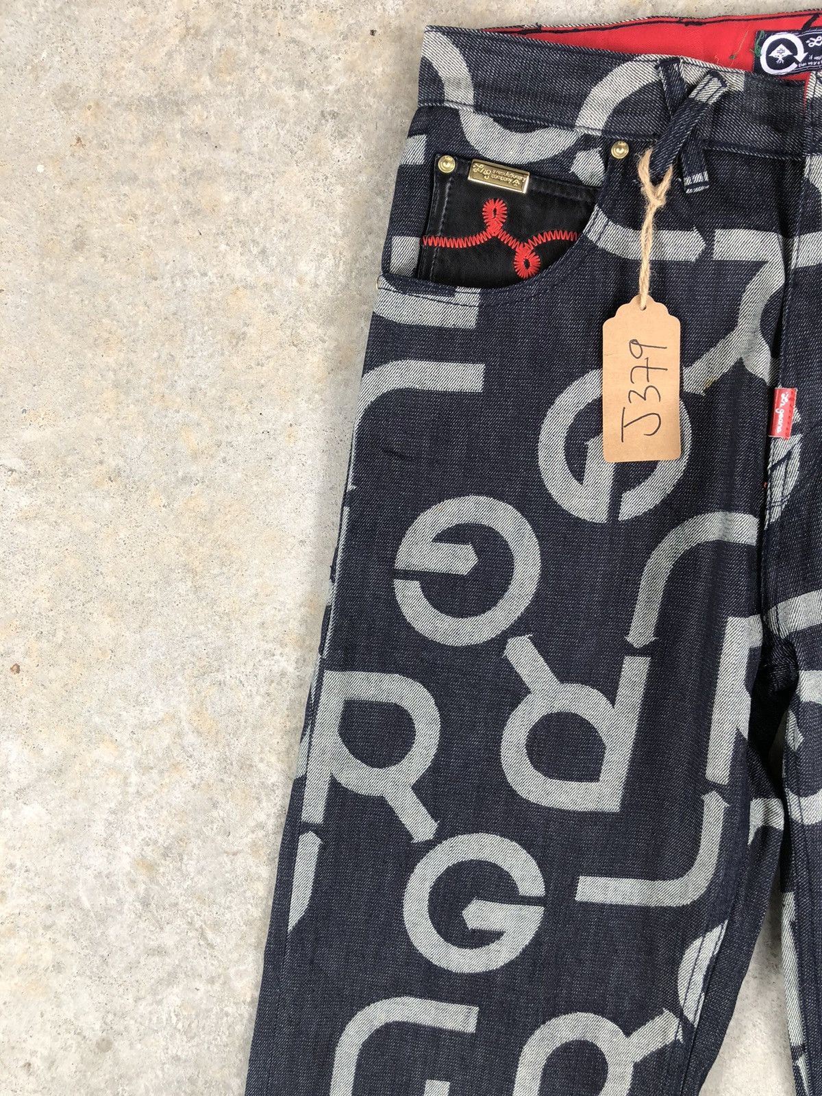 LRG Japanese lrg Fullprint Embroidered Jeans Size US 35 - 4 Thumbnail