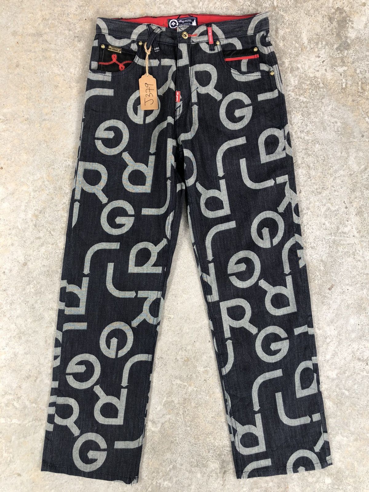 LRG Japanese lrg Fullprint Embroidered Jeans Size US 35 - 1 Thumbnail