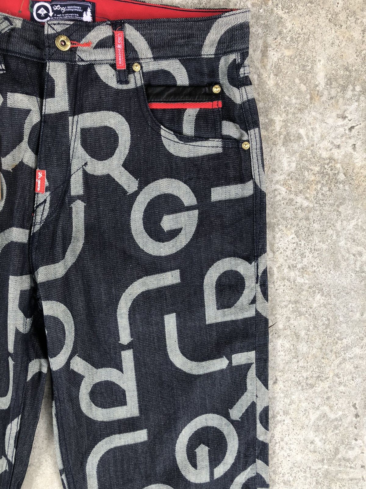 LRG Japanese lrg Fullprint Embroidered Jeans Size US 35 - 5 Thumbnail