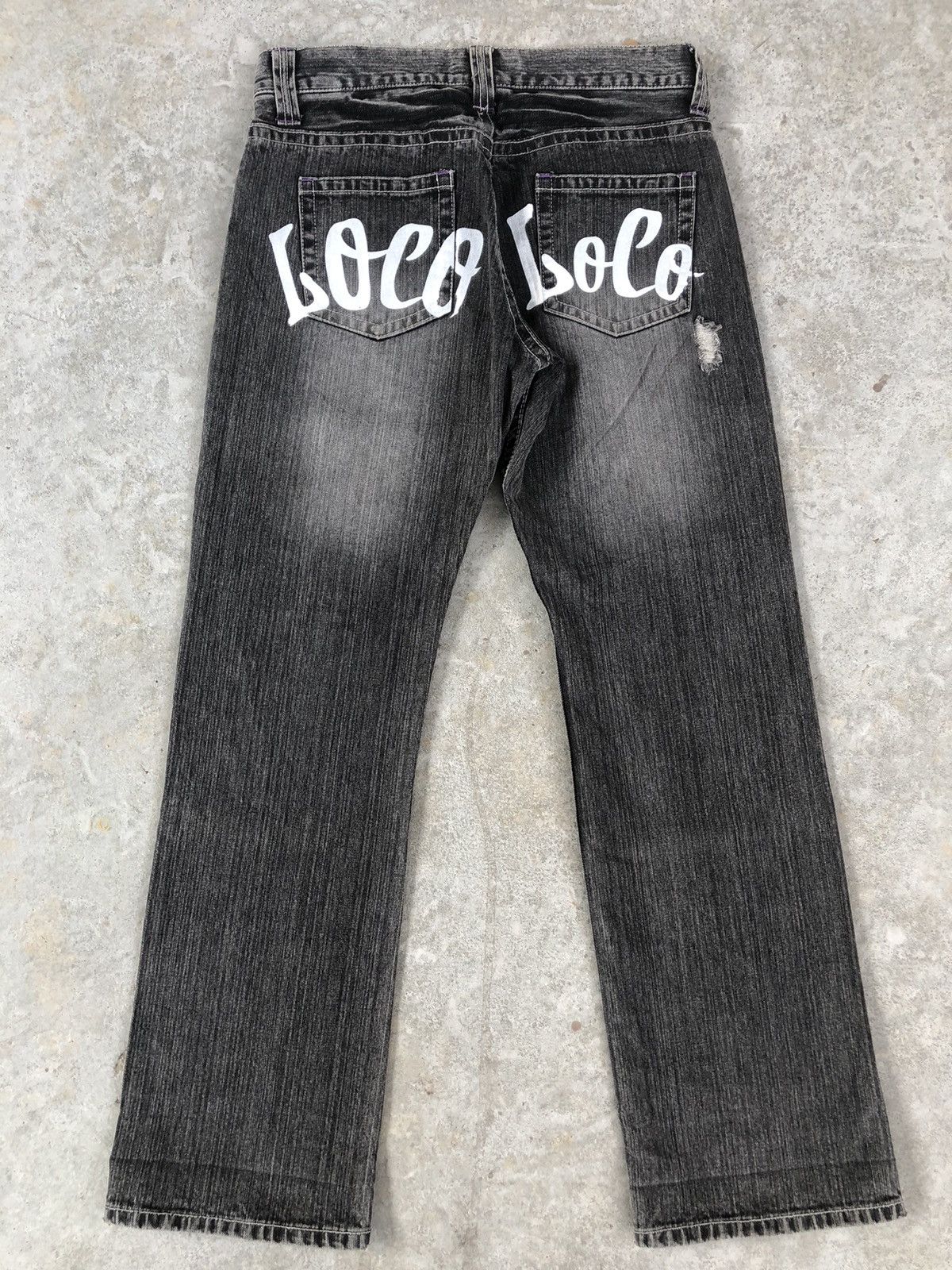 Japanese Brand Japanese Daily Topics Spellout Distressed Jeans Straight Cut Size US 32 / EU 48 - 1 Thumbnail