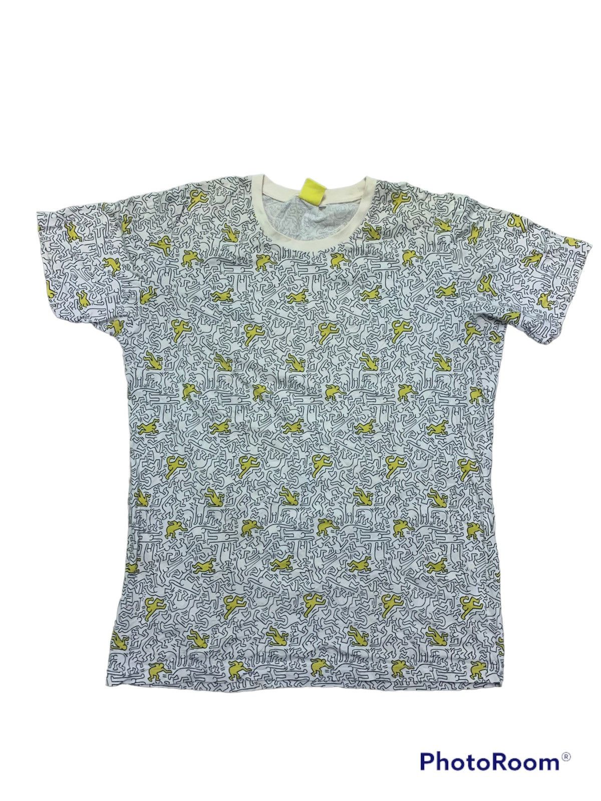 Nice Keith Haring x Uniqlo Monogram Full Print Logo T Shirt