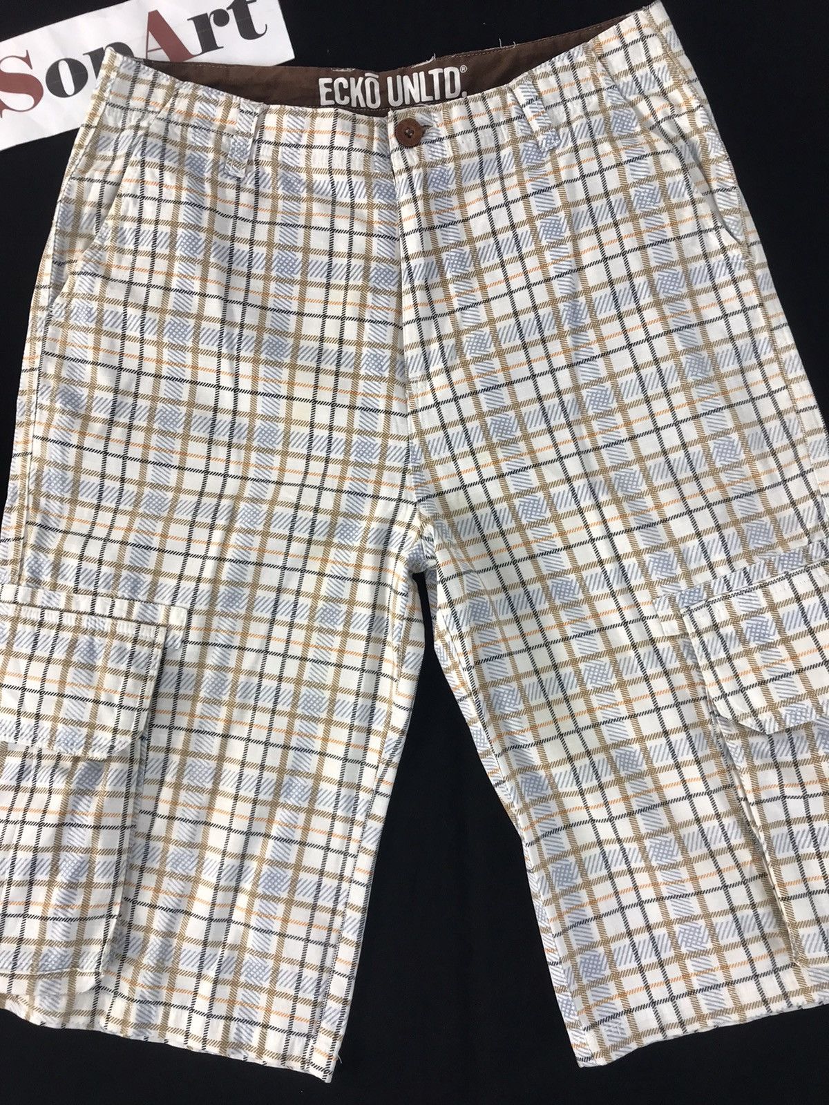 Ecko Unltd. Vintage Short Pants Ecko UnLtd Design Striped Design Size US 30 / EU 46 - 3 Thumbnail