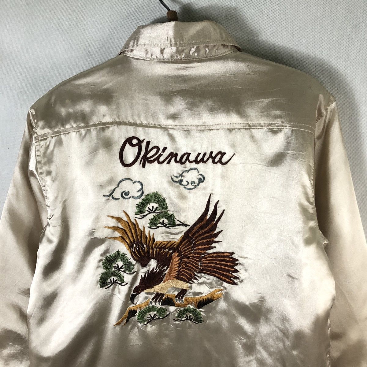Japanese Brand × Vintage Rare! 50s Style Okinawa Sukajan Souvenir Satin Jacket Size US L / EU 52-54 / 3 - 8 Thumbnail