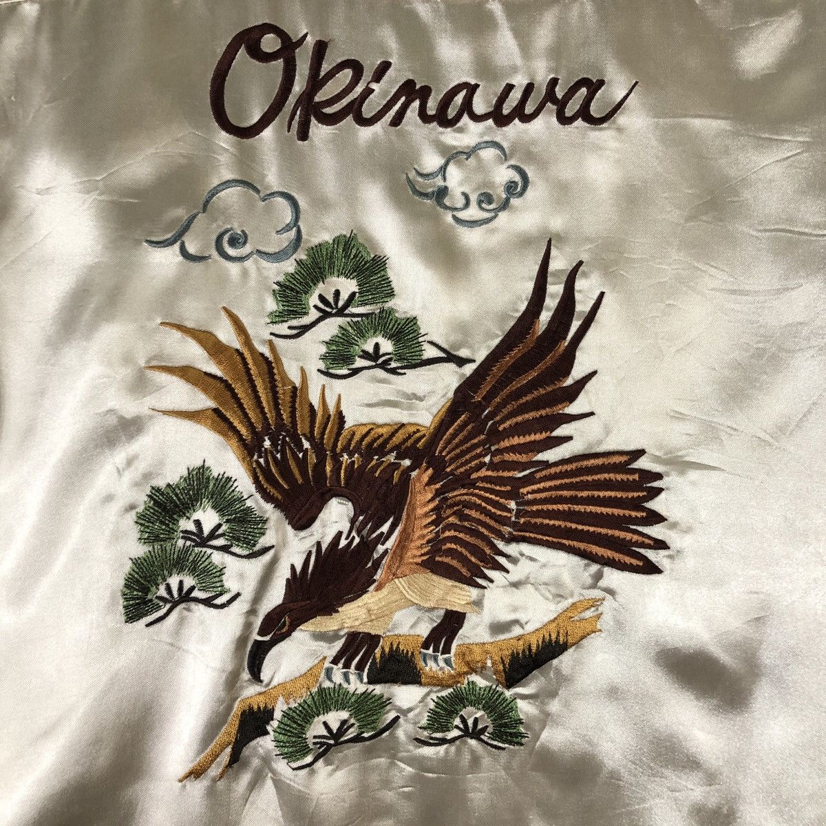 Japanese Brand × Vintage Rare! 50s Style Okinawa Sukajan Souvenir Satin Jacket Size US L / EU 52-54 / 3 - 9 Thumbnail