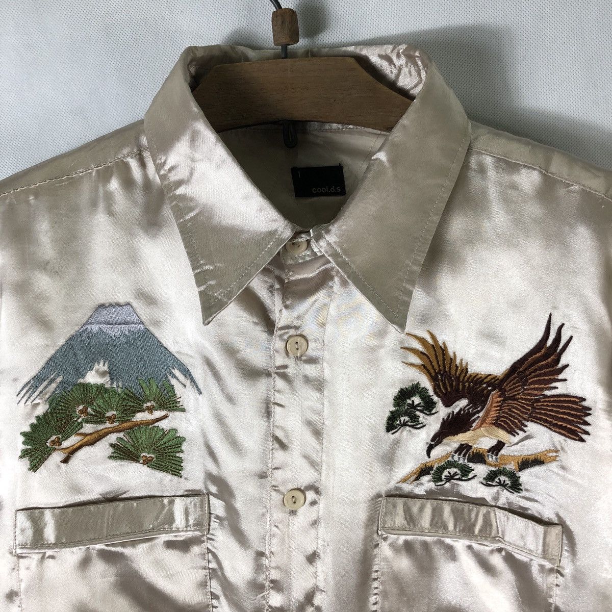 Japanese Brand × Vintage Rare! 50s Style Okinawa Sukajan Souvenir Satin Jacket Size US L / EU 52-54 / 3 - 5 Thumbnail