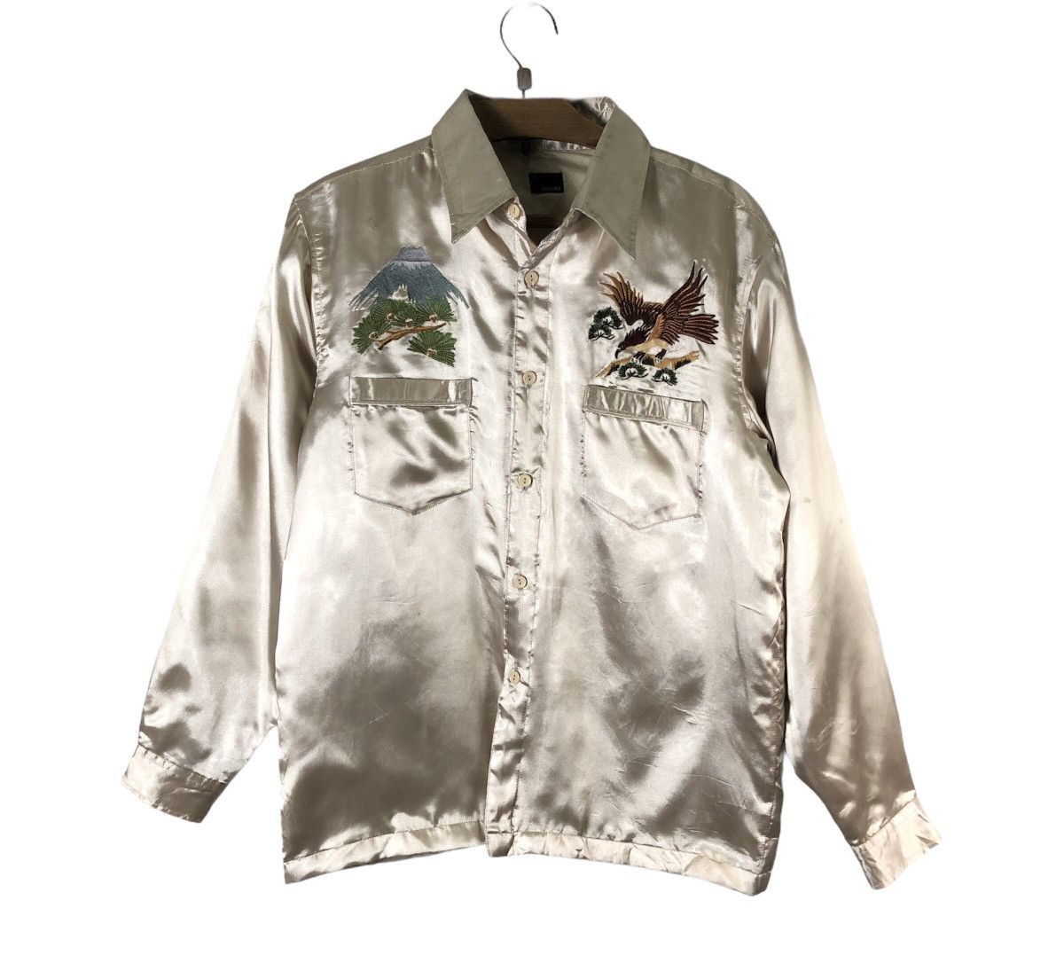 Rare! 50s Style Okinawa Sukajan Souvenir Satin Jacket