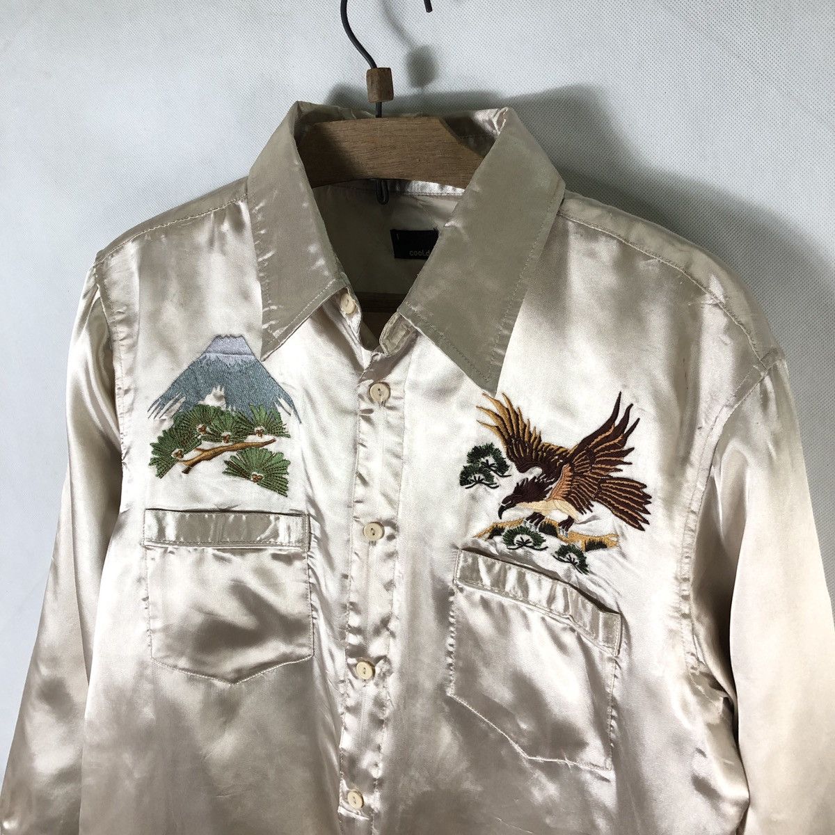 Japanese Brand × Vintage Rare! 50s Style Okinawa Sukajan Souvenir Satin Jacket Size US L / EU 52-54 / 3 - 4 Thumbnail