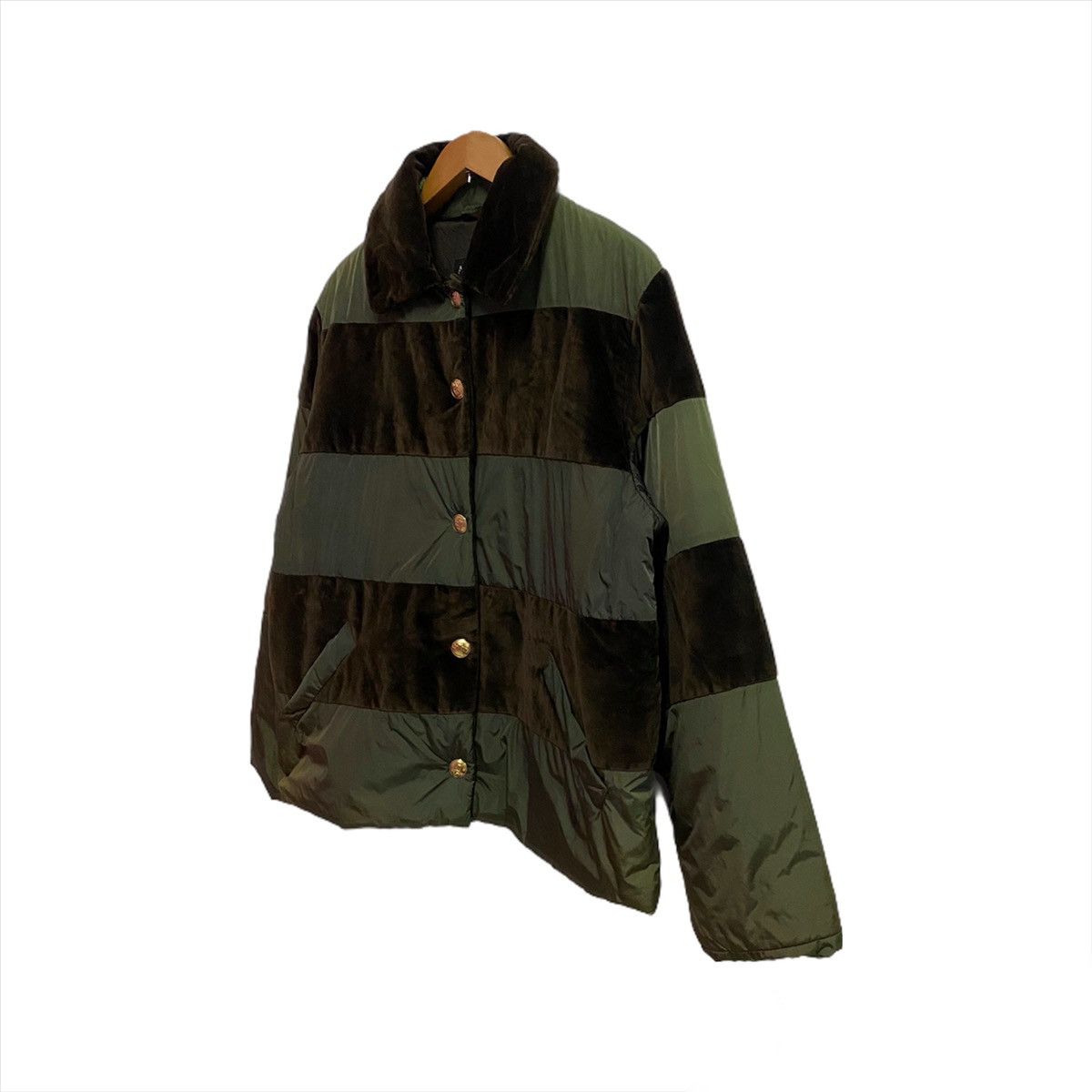 Japanese Brand ACRONIMO VELVET CROSS EDGE PUFFER BUTTON JACKET Size US L / EU 52-54 / 3 - 5 Thumbnail