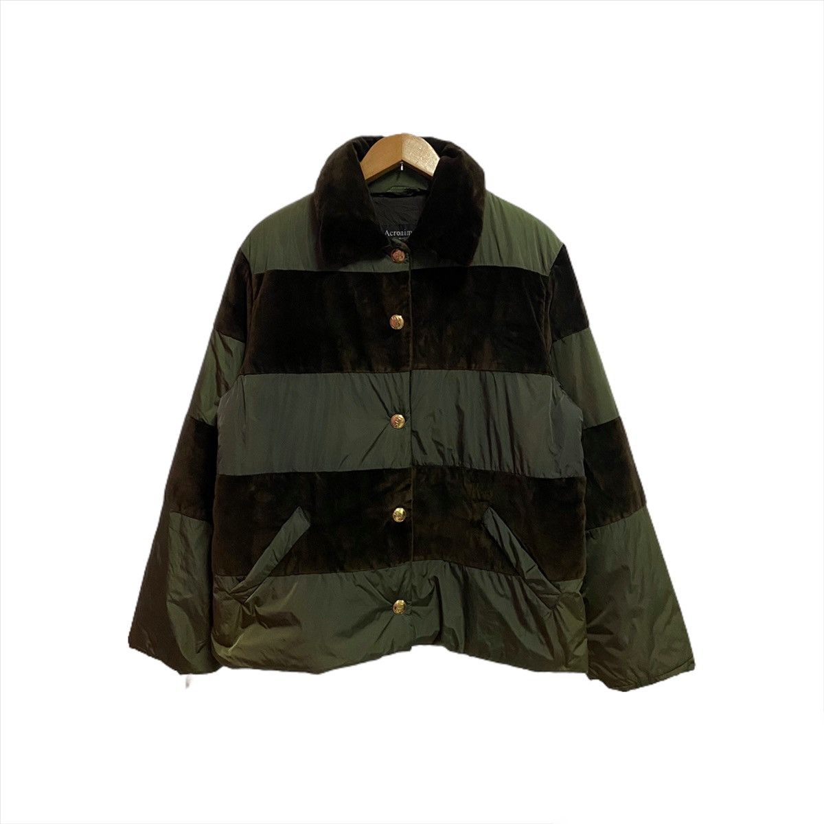 Japanese Brand ACRONIMO VELVET CROSS EDGE PUFFER BUTTON JACKET Size US L / EU 52-54 / 3 - 2 Thumbnail