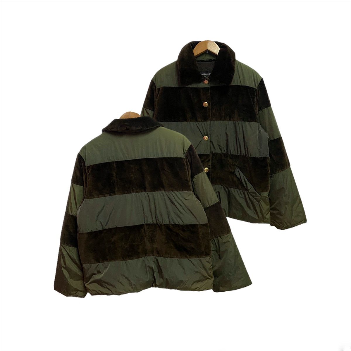 Japanese Brand ACRONIMO VELVET CROSS EDGE PUFFER BUTTON JACKET Size US L / EU 52-54 / 3 - 1 Thumbnail