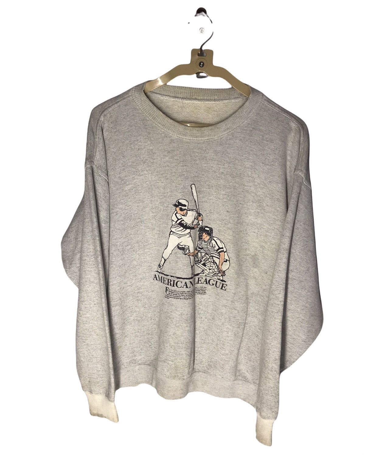 Vintage Vintage American League distressed sweatshirt Size US M / EU 48-50 / 2 - 1 Thumbnail