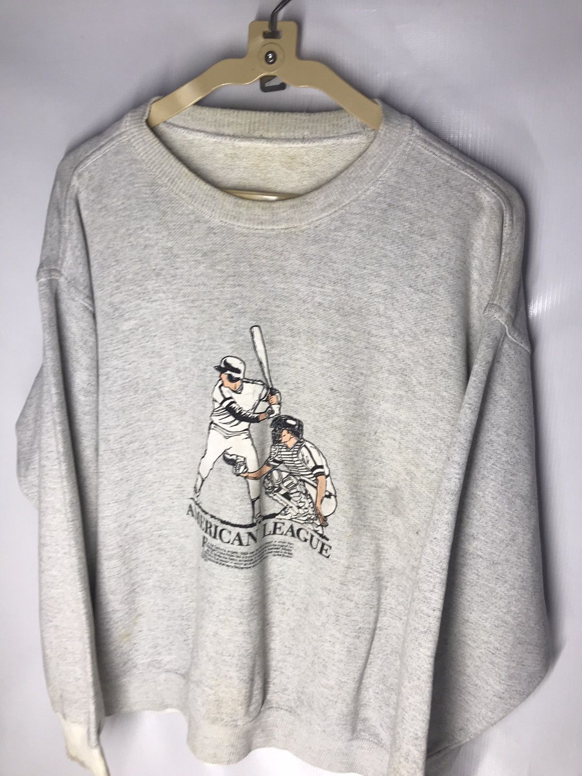 Vintage Vintage American League distressed sweatshirt Size US M / EU 48-50 / 2 - 4 Thumbnail