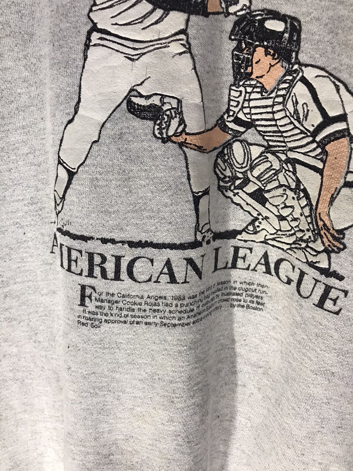 Vintage Vintage American League distressed sweatshirt Size US M / EU 48-50 / 2 - 3 Thumbnail