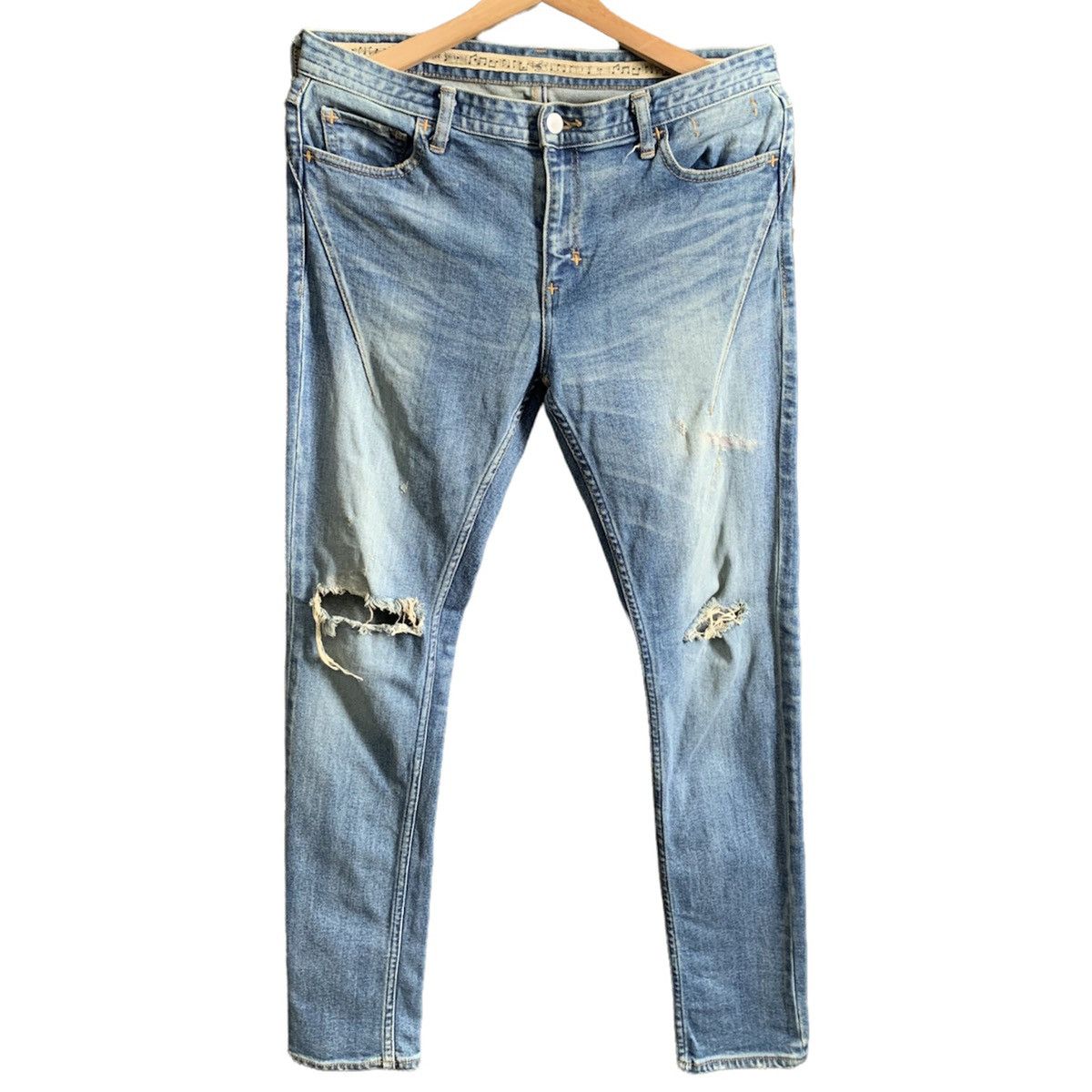 Number (N)ine Studious Number(N)ine Distressed Denim Jeans Size US 32 / EU 48 - 2 Thumbnail