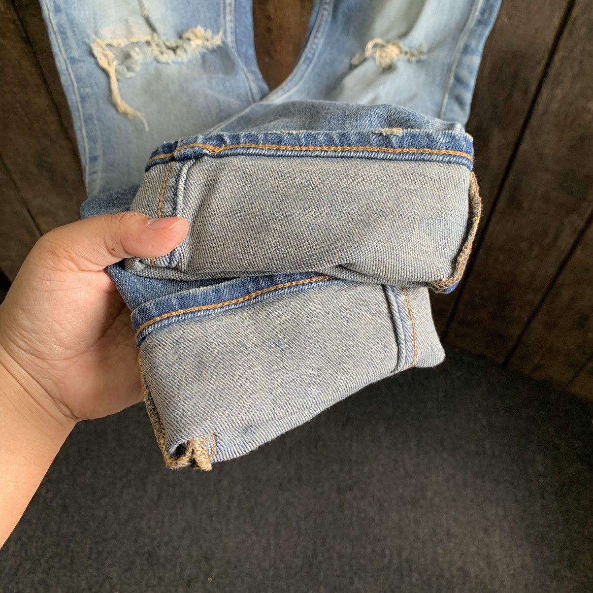 Number (N)ine Studious Number(N)ine Distressed Denim Jeans Size US 32 / EU 48 - 6 Thumbnail