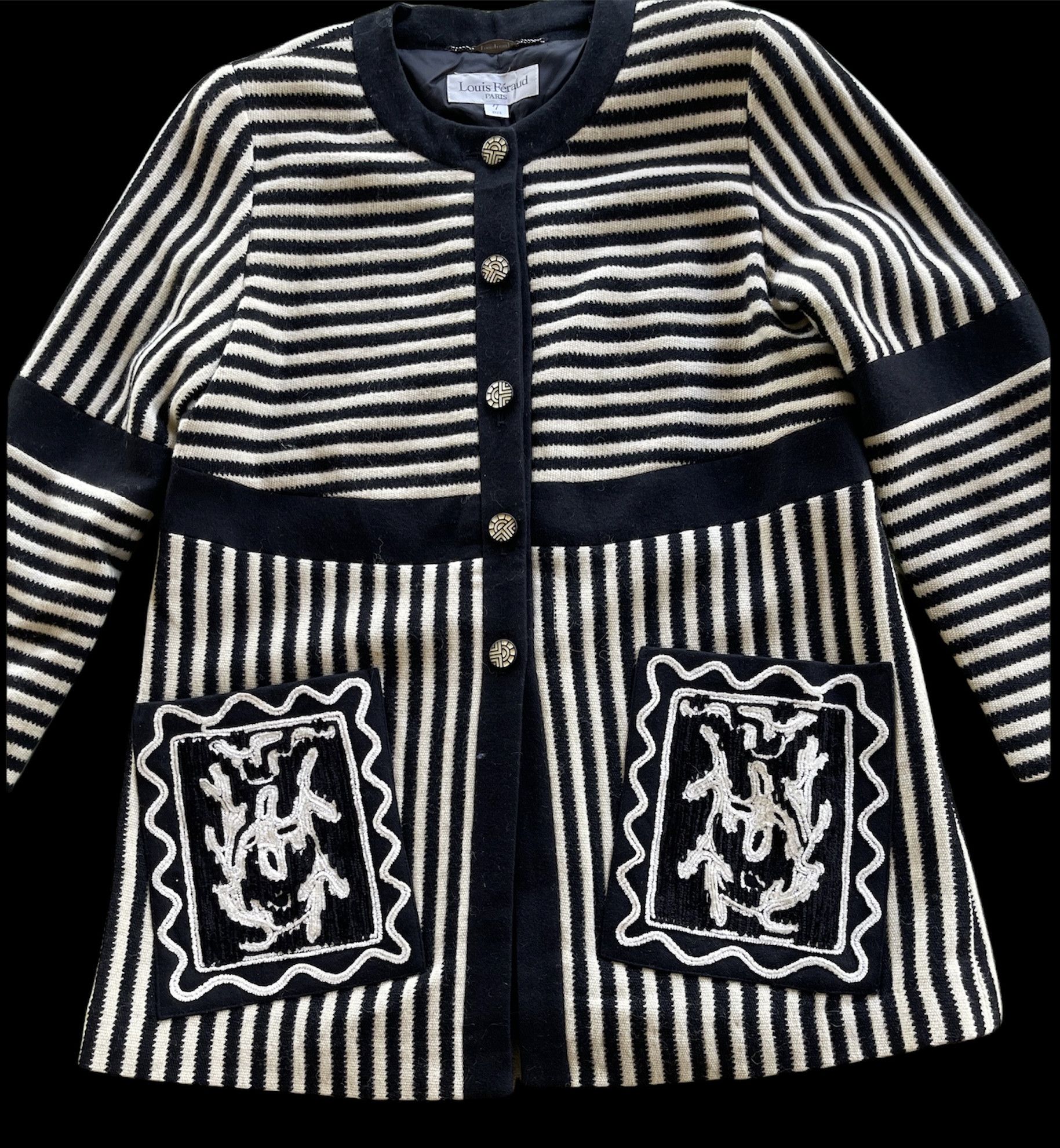 Louis Feraud LOUIS FEROUD PARIS JACKET WOOL DESIGNER JAPAN Size M / US 6-8 / IT 42-44 - 4 Thumbnail