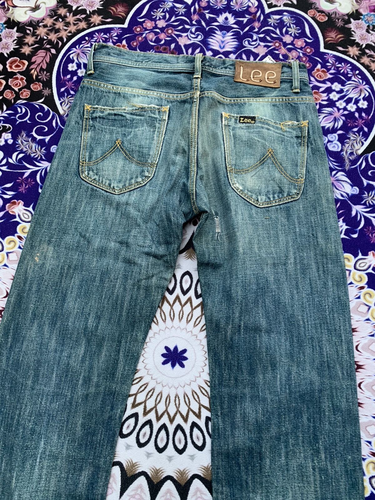 Lee Lee Riders Distressed Denim Size US 34 / EU 50 - 13 Thumbnail