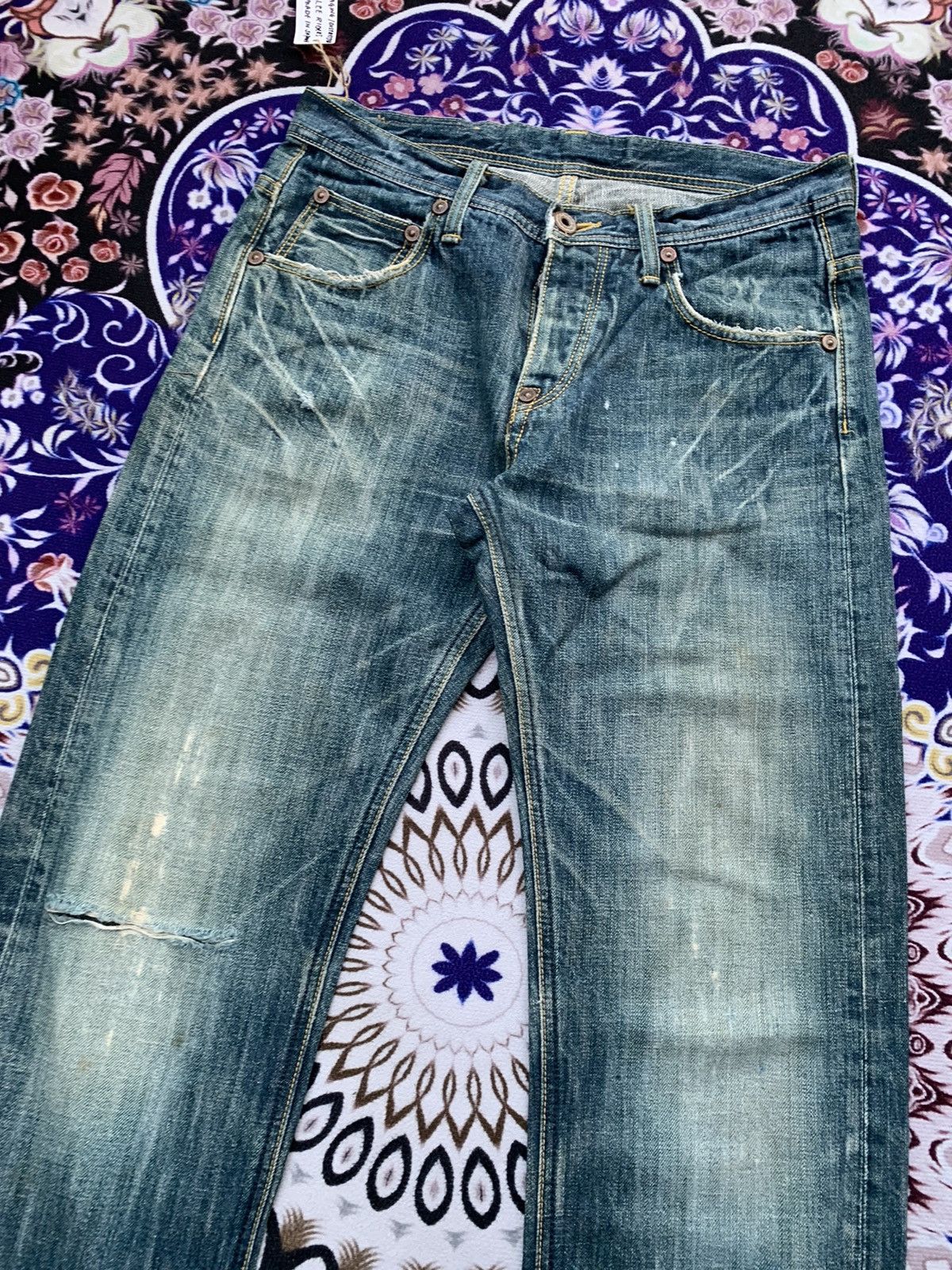 Lee Lee Riders Distressed Denim Size US 34 / EU 50 - 4 Thumbnail