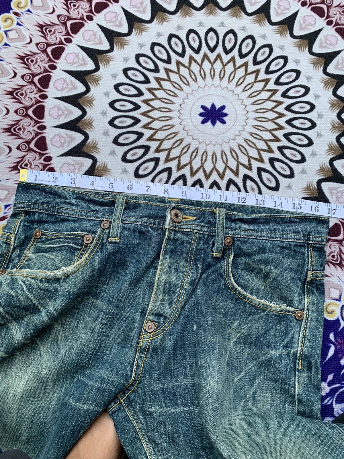 Lee Lee Riders Distressed Denim Size US 34 / EU 50 - 16 Thumbnail