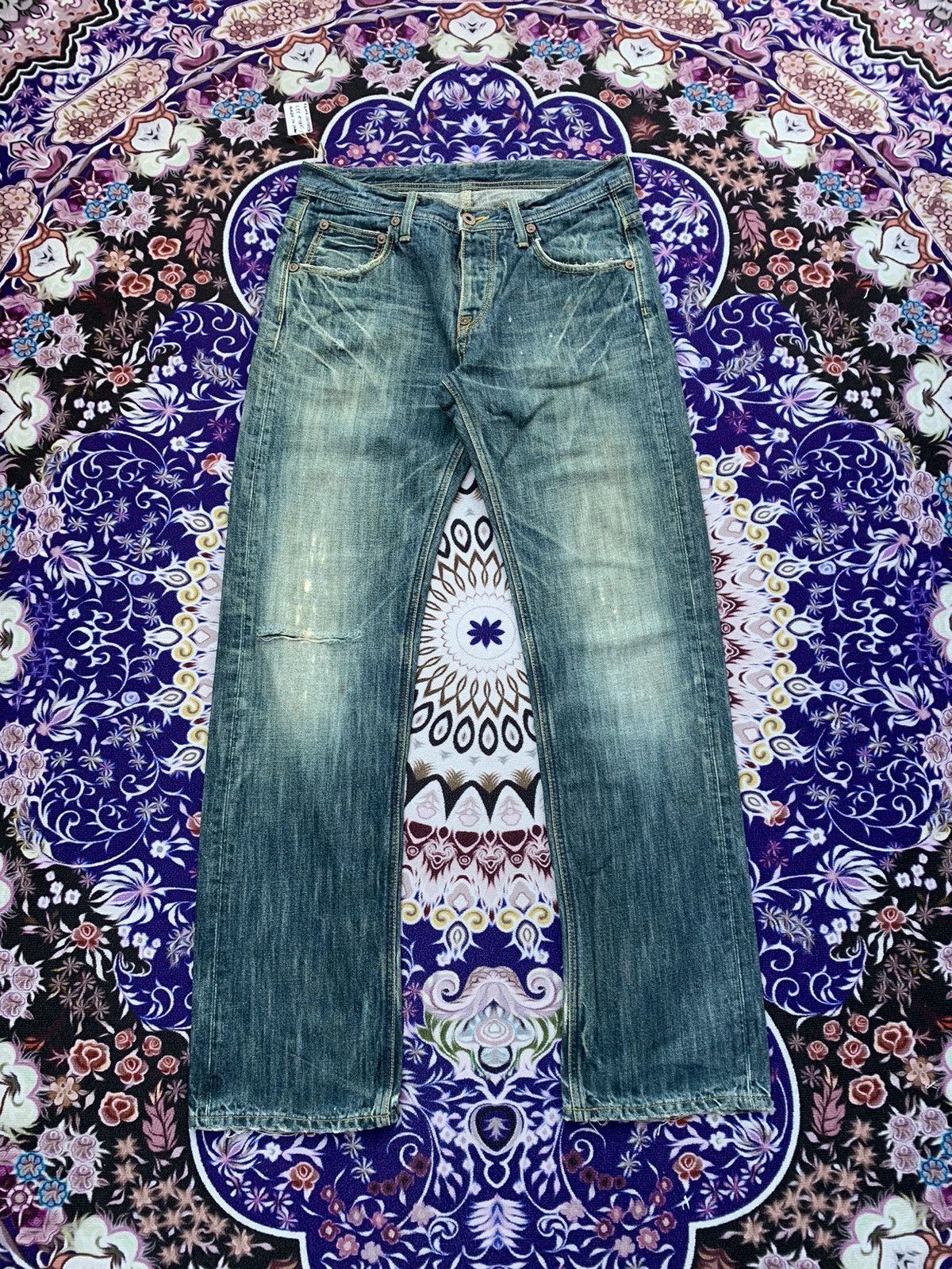 Lee Lee Riders Distressed Denim Size US 34 / EU 50 - 1 Thumbnail