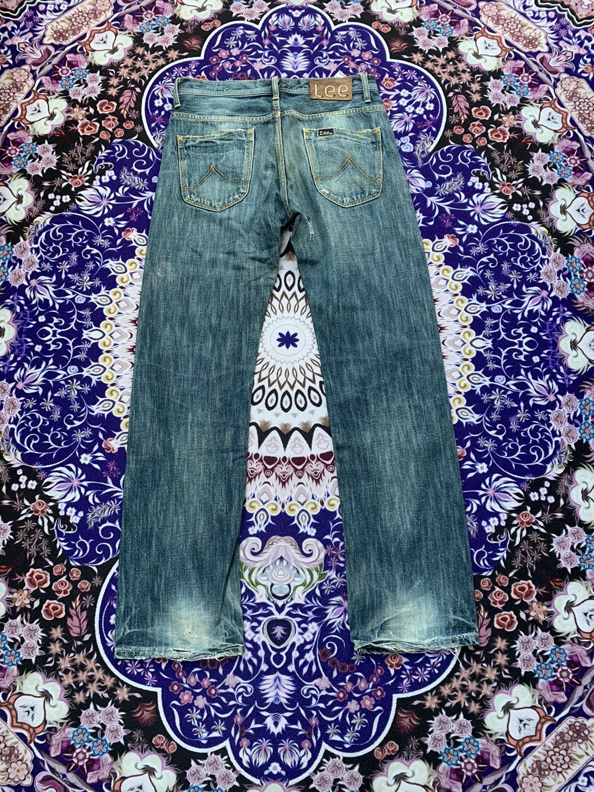 Lee Lee Riders Distressed Denim Size US 34 / EU 50 - 10 Thumbnail