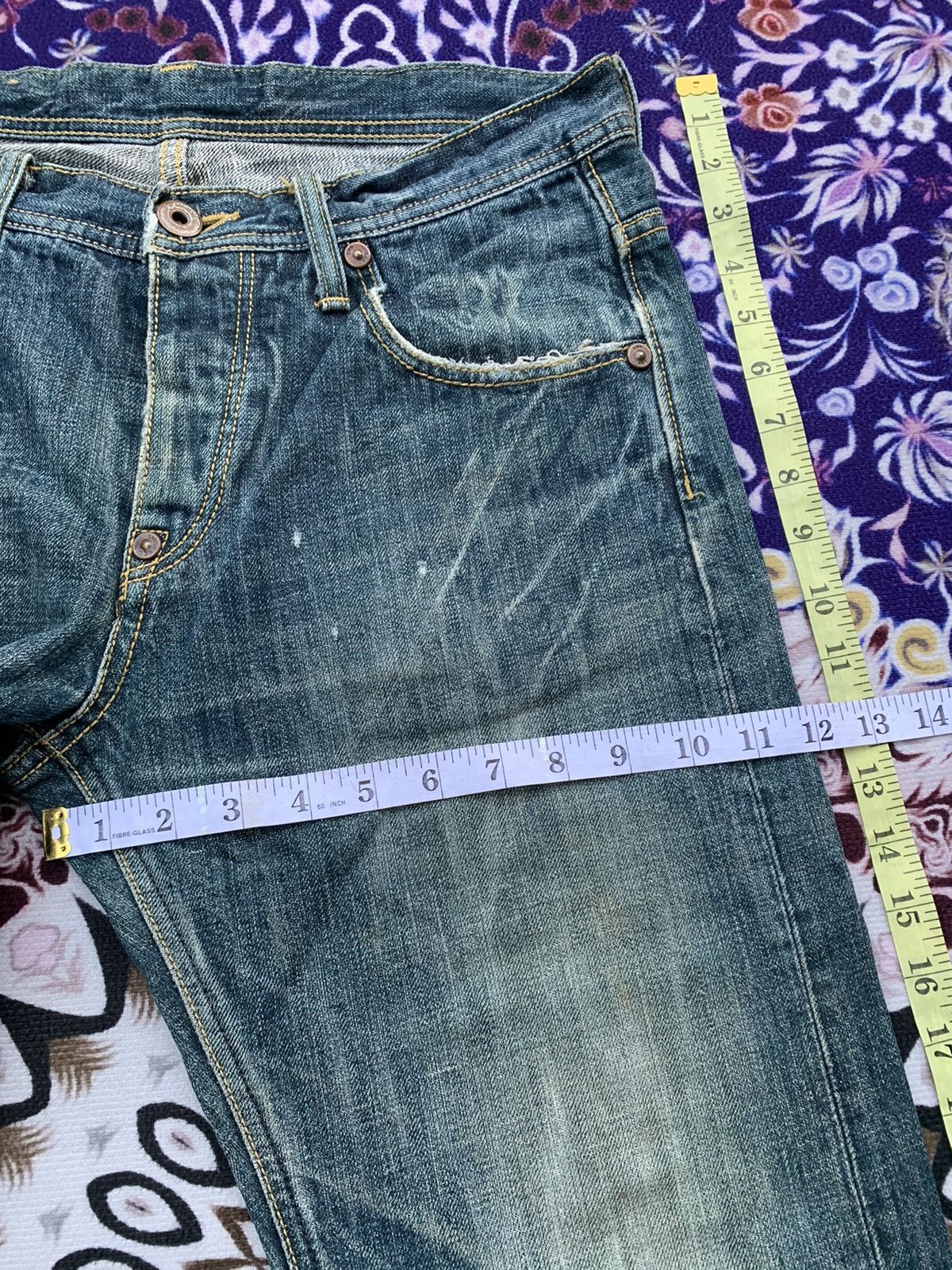 Lee Lee Riders Distressed Denim Size US 34 / EU 50 - 17 Thumbnail