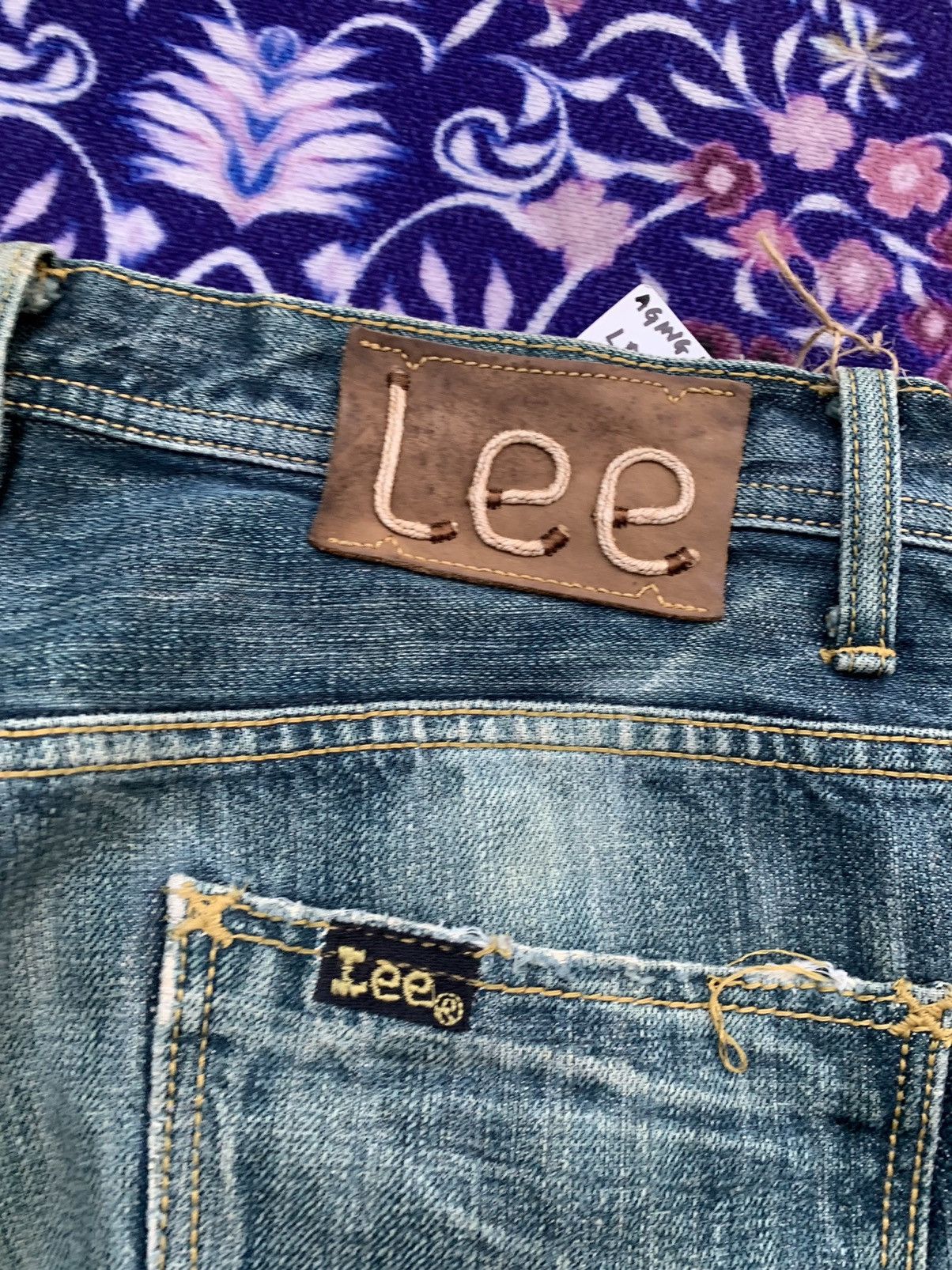 Lee Lee Riders Distressed Denim Size US 34 / EU 50 - 15 Thumbnail