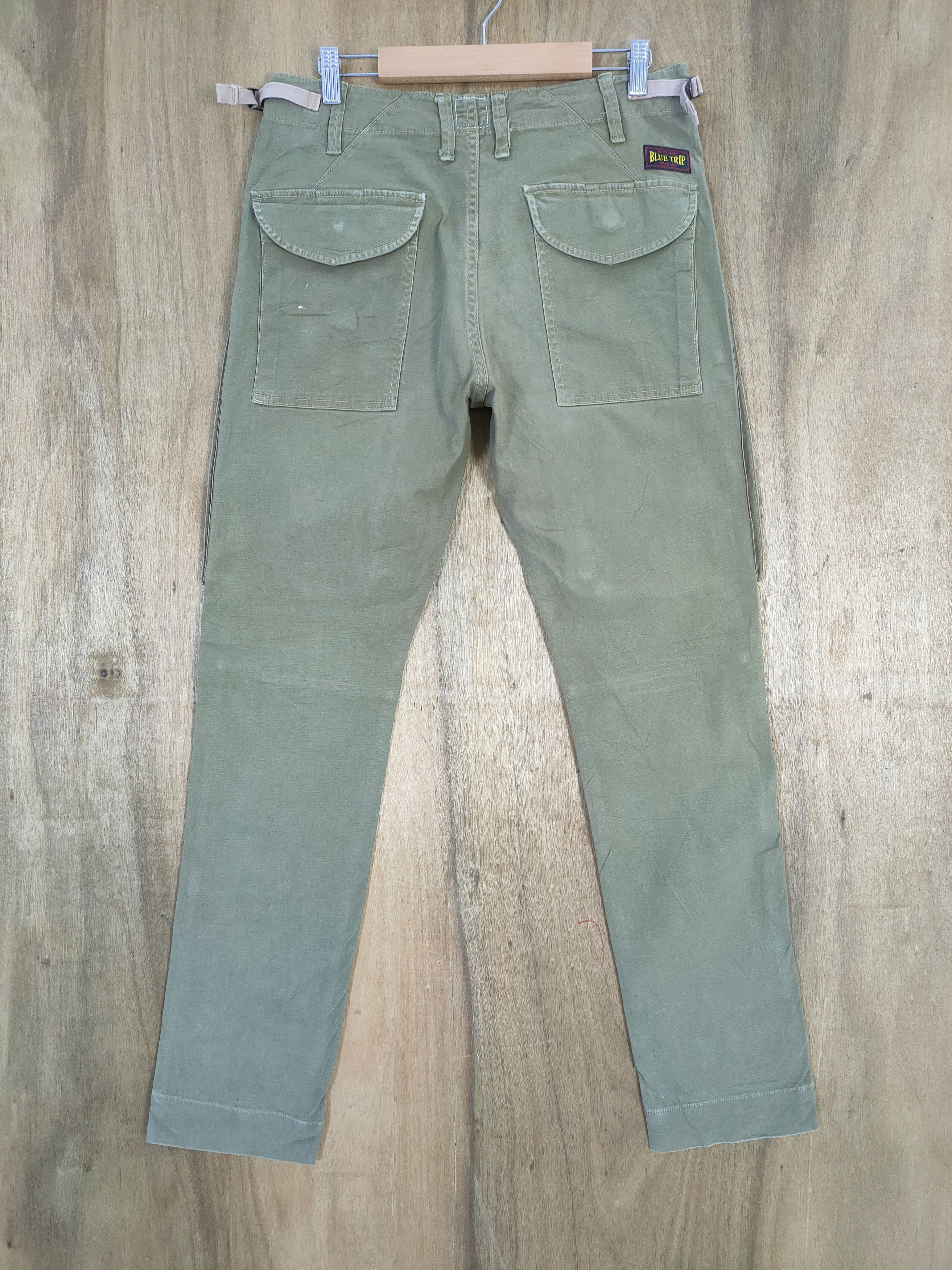 Japan Blue × Japanese Brand VINTAGE BLUE TRIP OLIVE GREEN CARGO PANTS Size US 30 / EU 46 - 7 Thumbnail