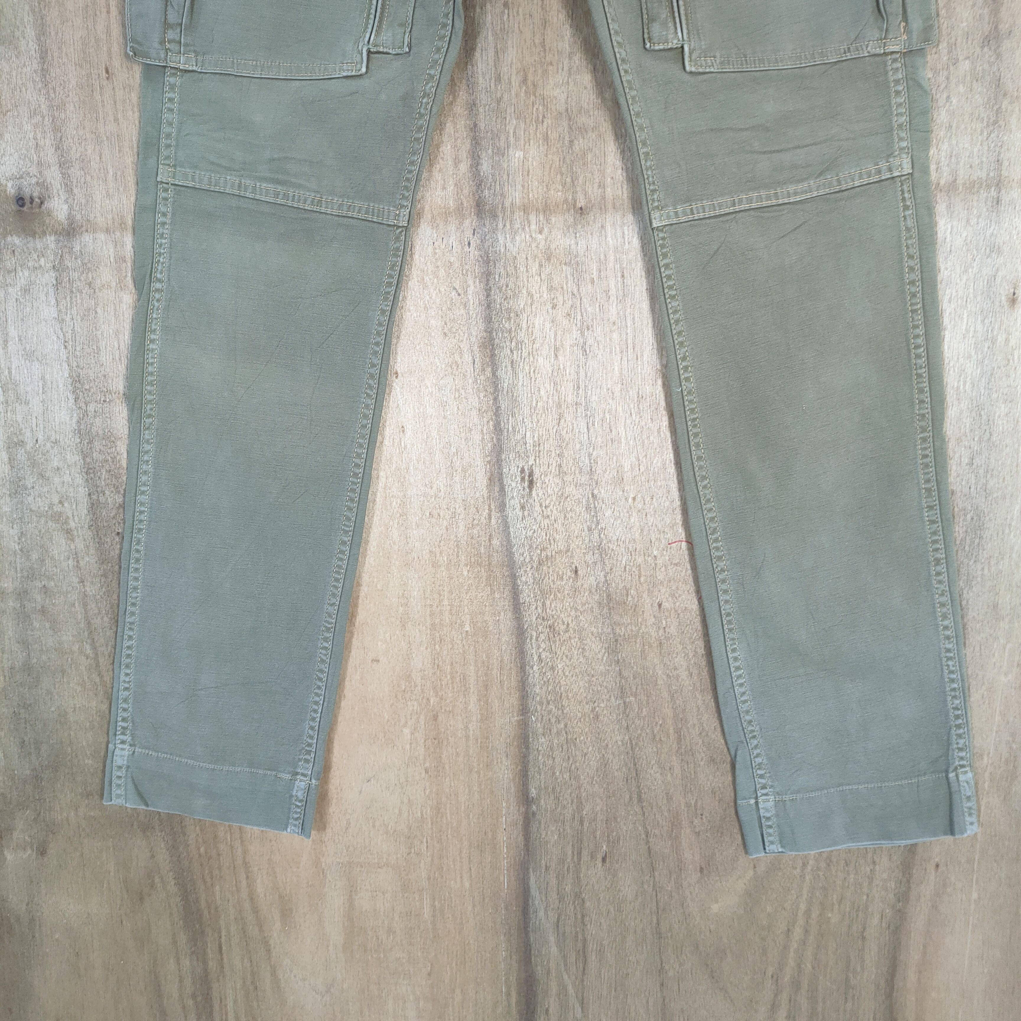 Japan Blue × Japanese Brand VINTAGE BLUE TRIP OLIVE GREEN CARGO PANTS Size US 30 / EU 46 - 3 Thumbnail
