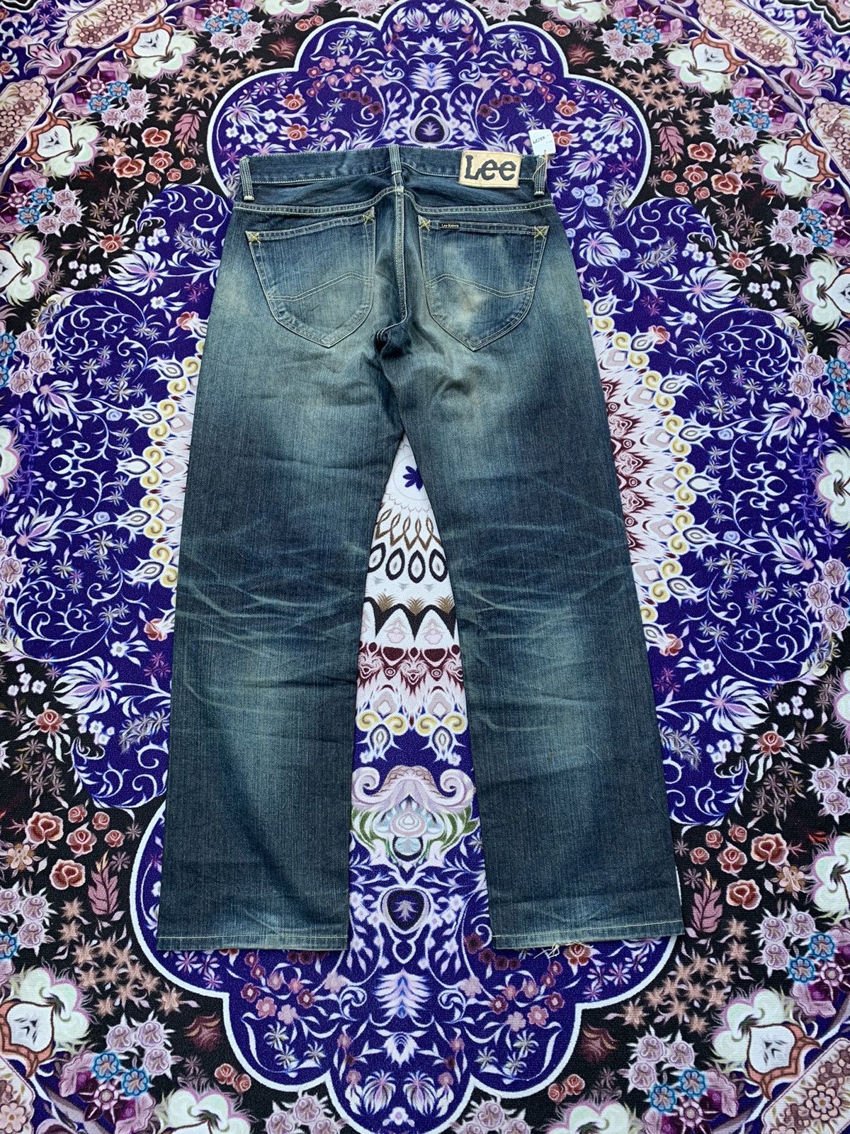 Lee Lee Riders Golden Label Distressed Denim Size US 33 - 8 Thumbnail