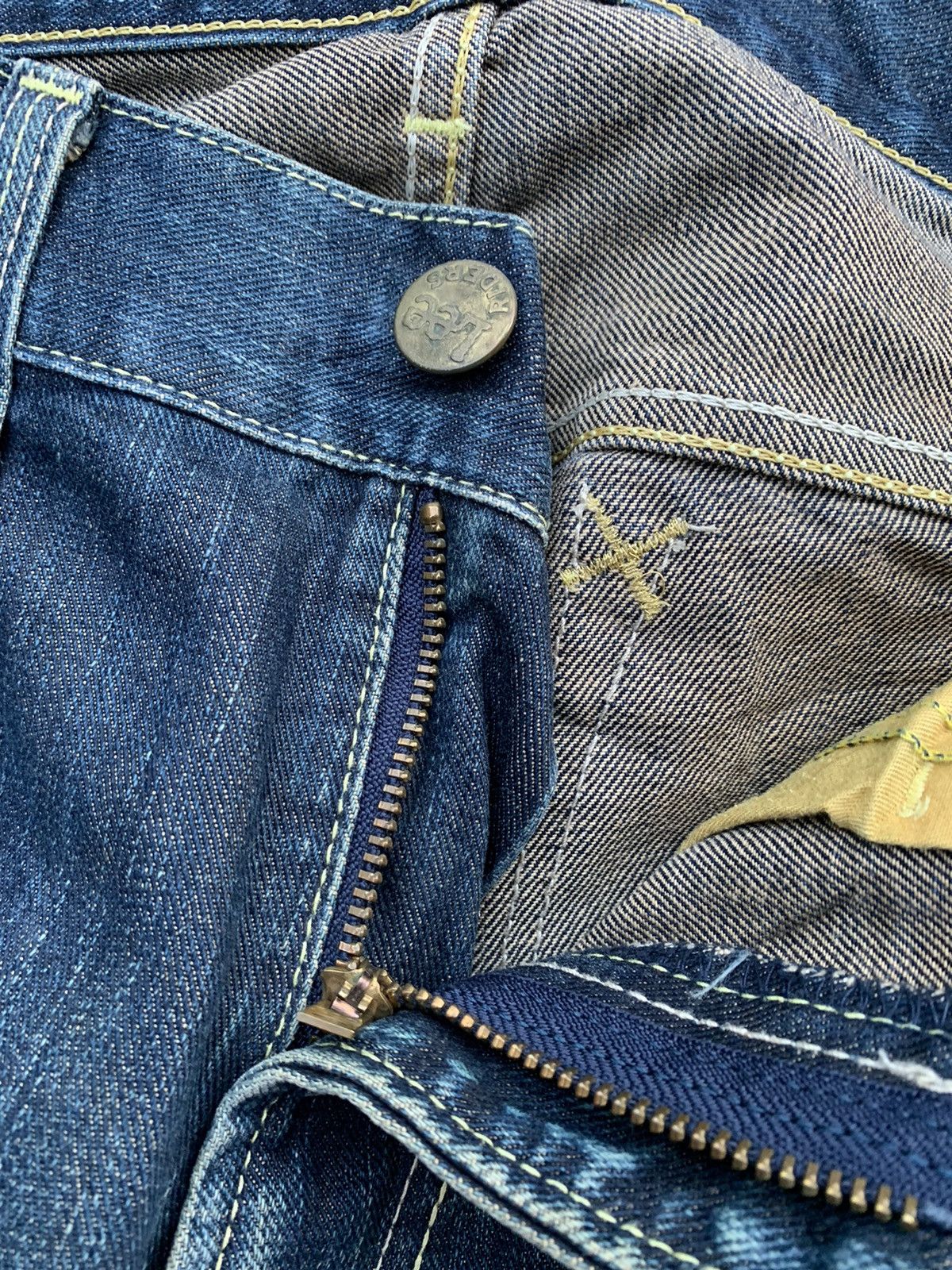 Lee Lee Riders Golden Label Distressed Denim Size US 33 - 5 Thumbnail