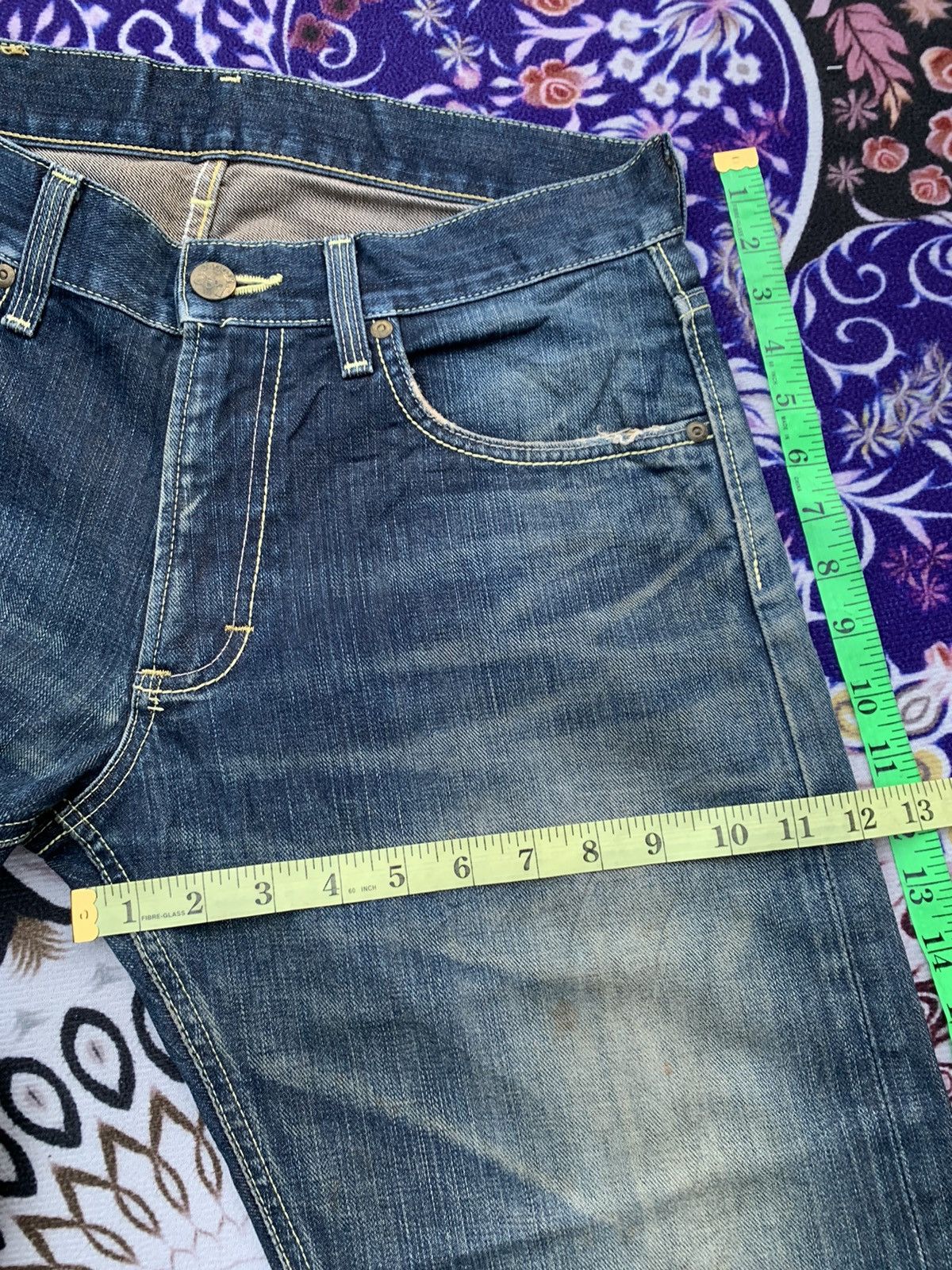 Lee Lee Riders Golden Label Distressed Denim Size US 33 - 13 Thumbnail