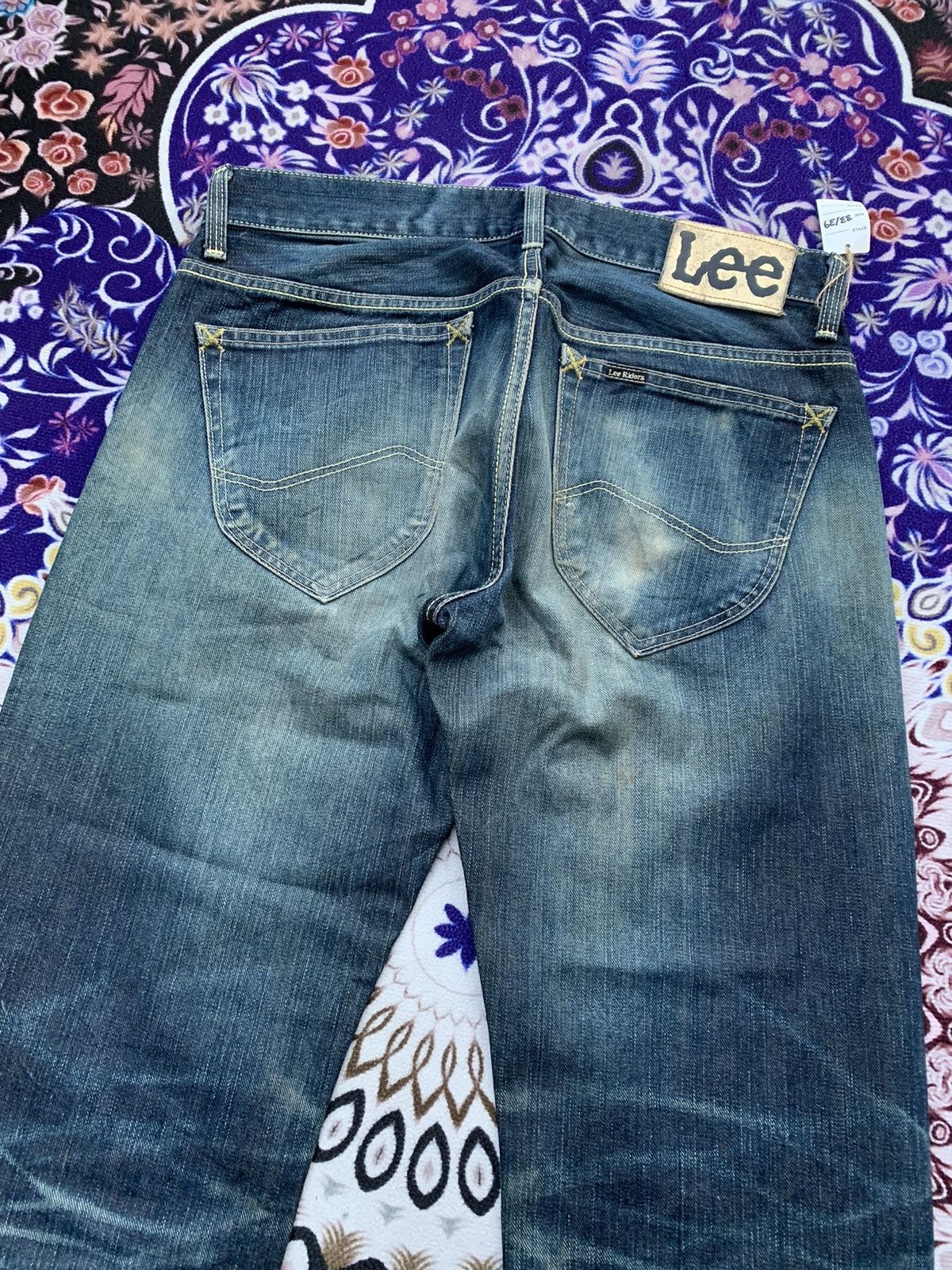 Lee Lee Riders Golden Label Distressed Denim Size US 33 - 10 Thumbnail