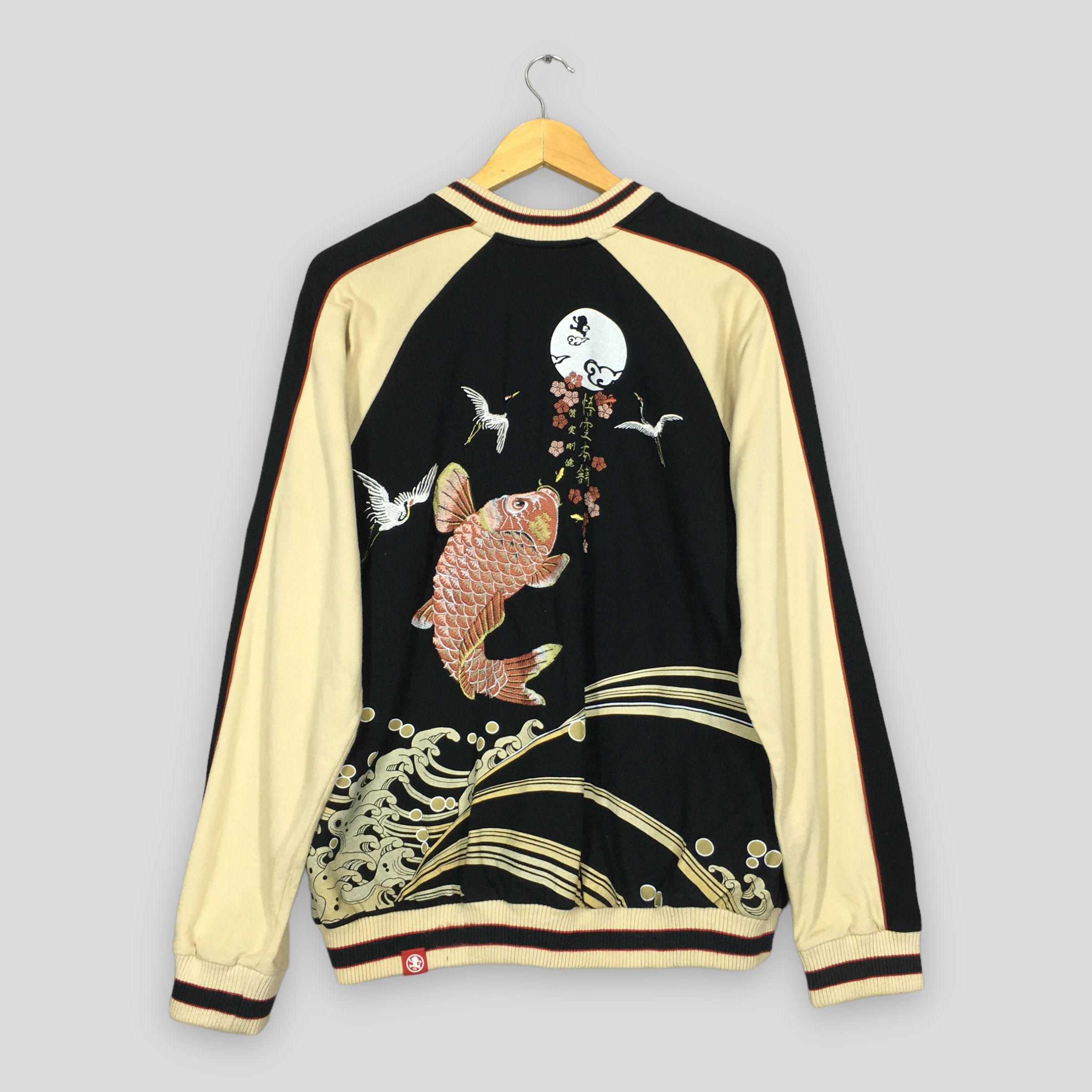 Japanese Brand × Vintage Vintage Sukajan Japan Fish Koi Zipper Sweater Size L Size US L / EU 52-54 / 3 - 1 Thumbnail