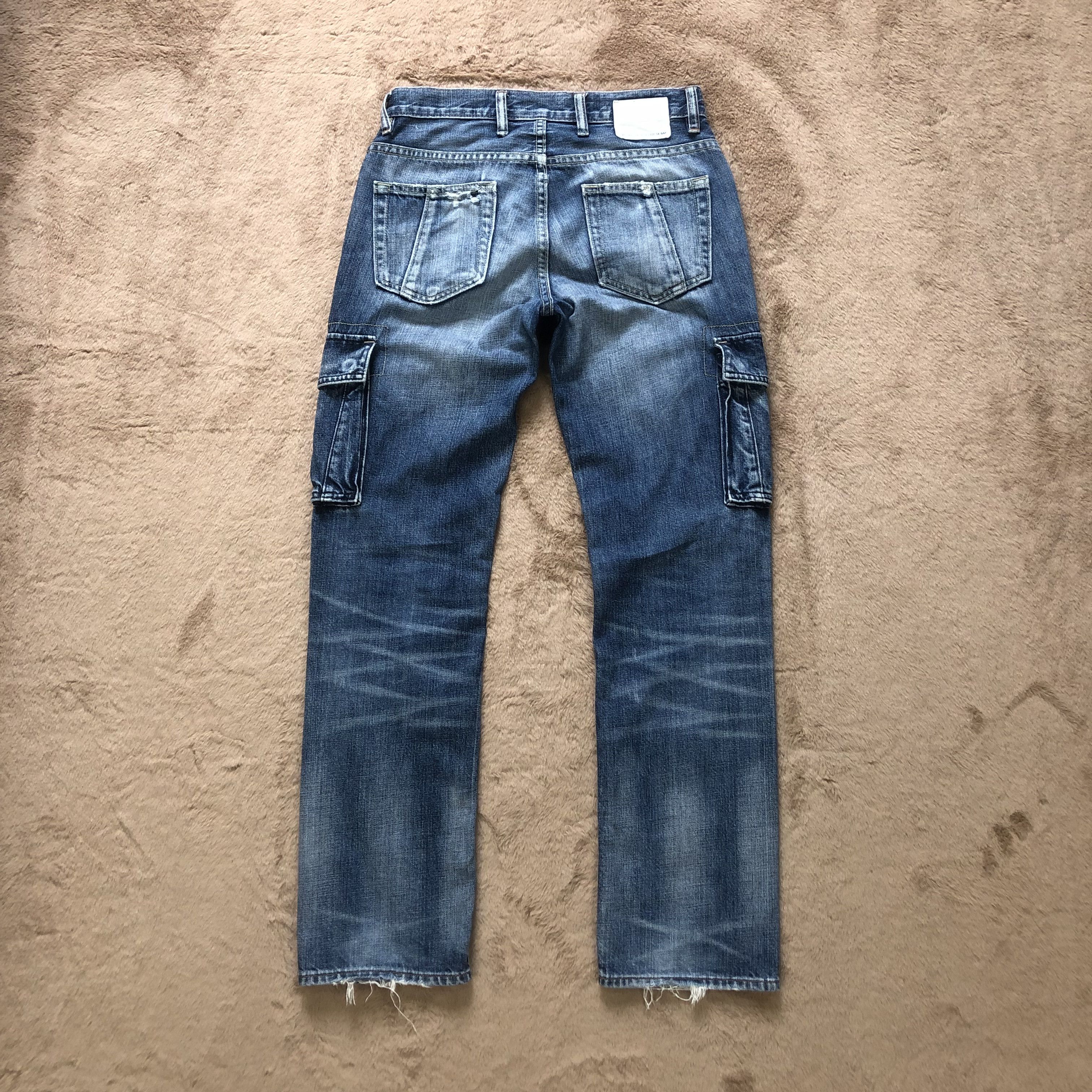 Gap TRASHED GAP CARGO DENIM PANTS #6777-86 Size US 29 - 17 Thumbnail