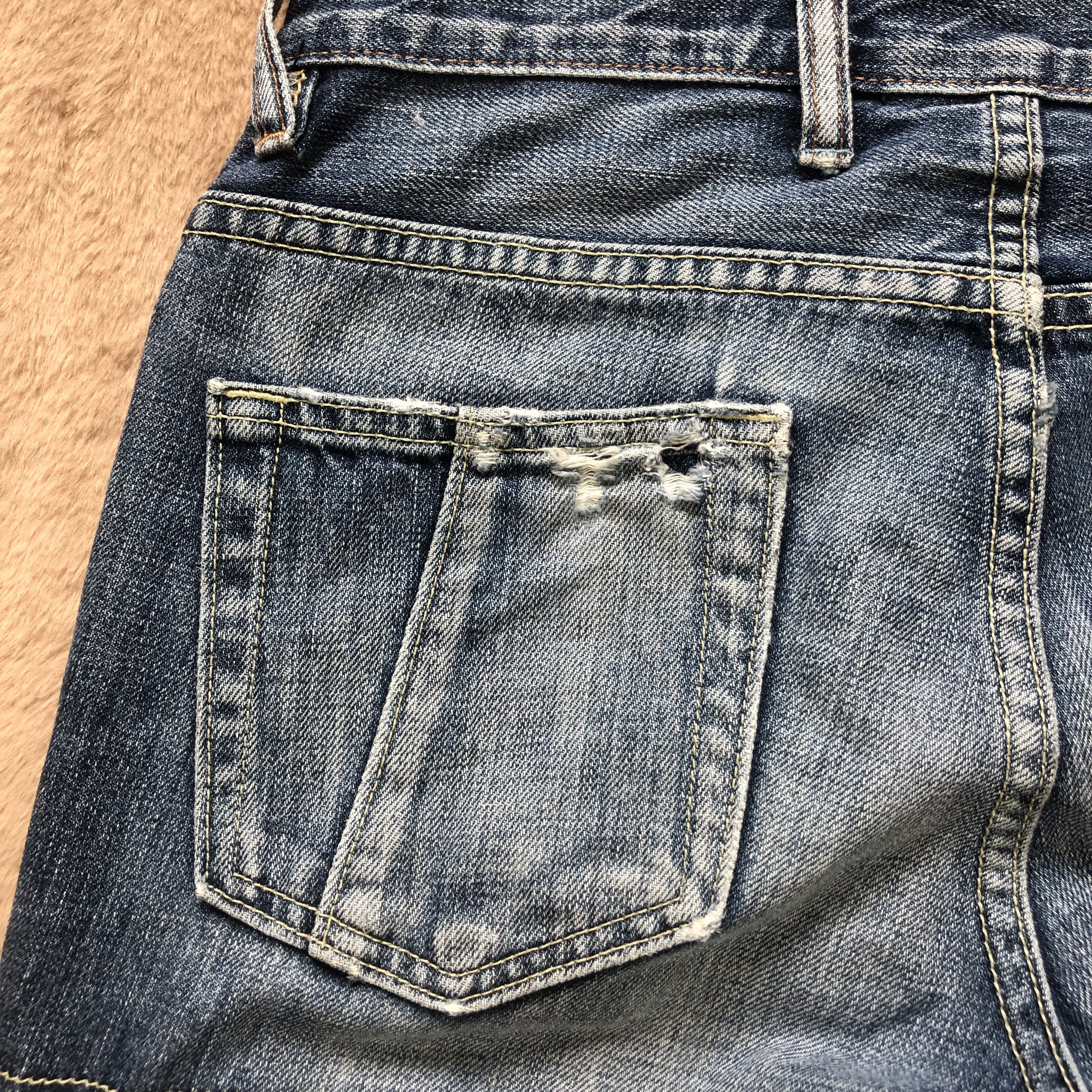 Gap TRASHED GAP CARGO DENIM PANTS #6777-86 Size US 29 - 19 Thumbnail