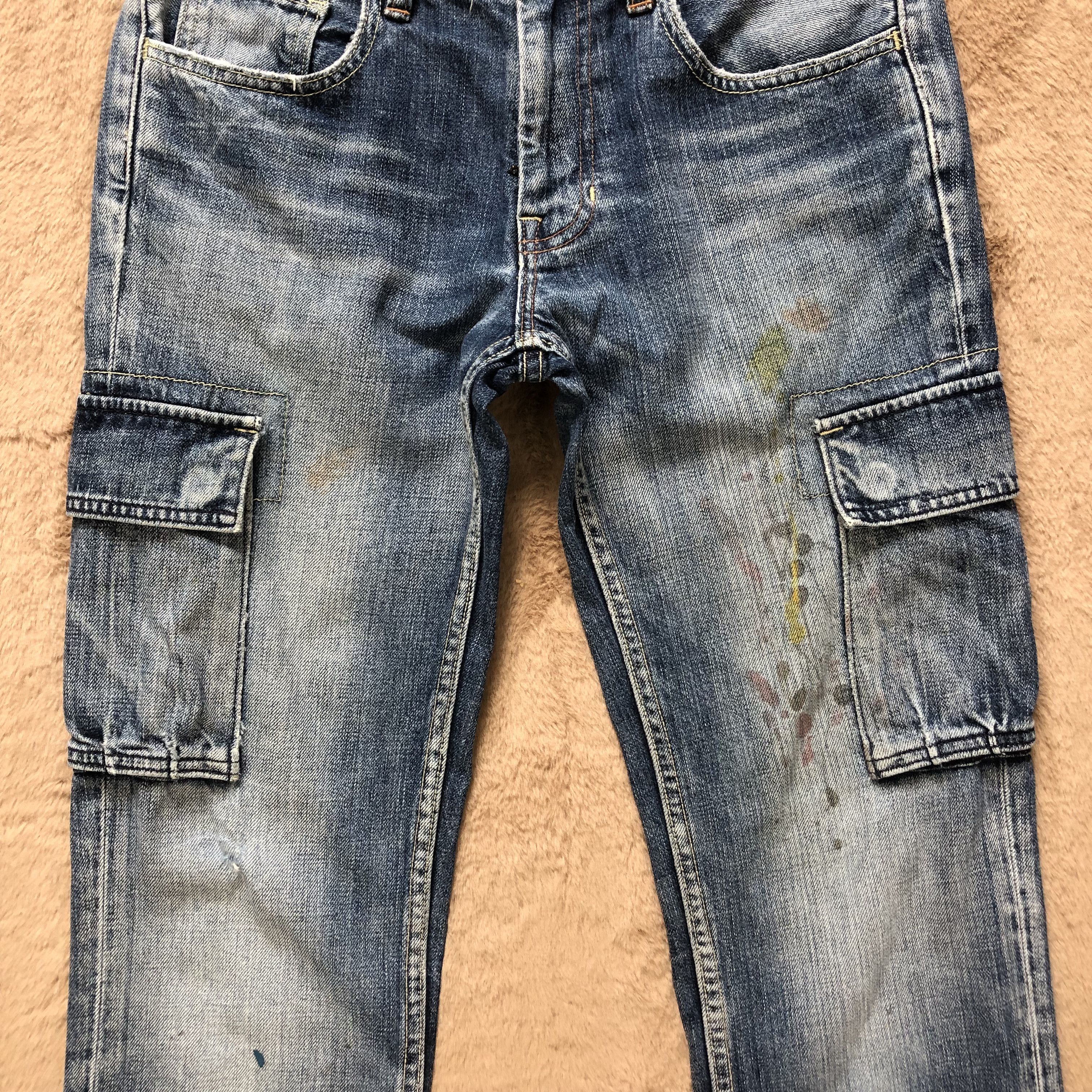 Gap TRASHED GAP CARGO DENIM PANTS #6777-86 Size US 29 - 8 Thumbnail