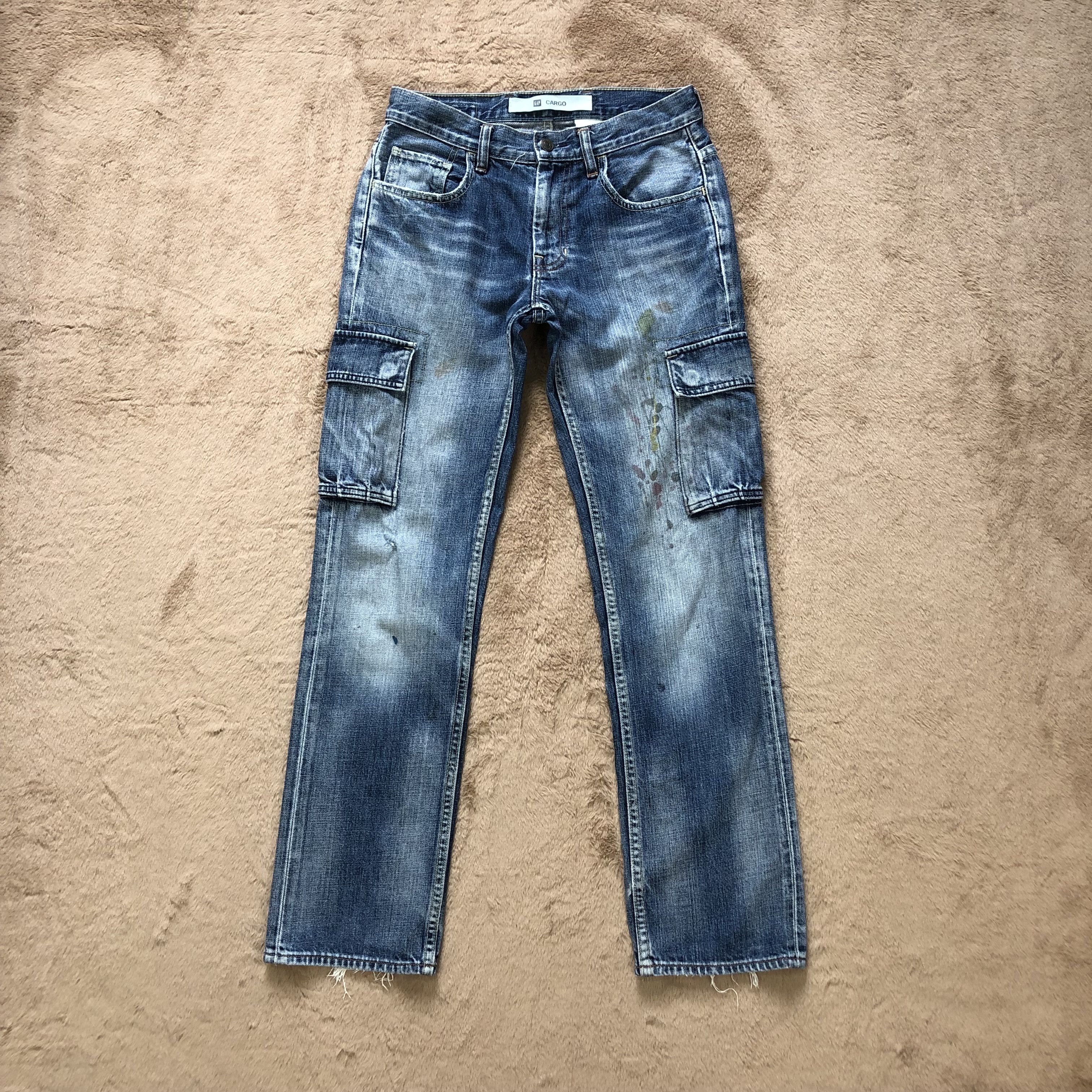 TRASHED GAP CARGO DENIM PANTS #6777-86
