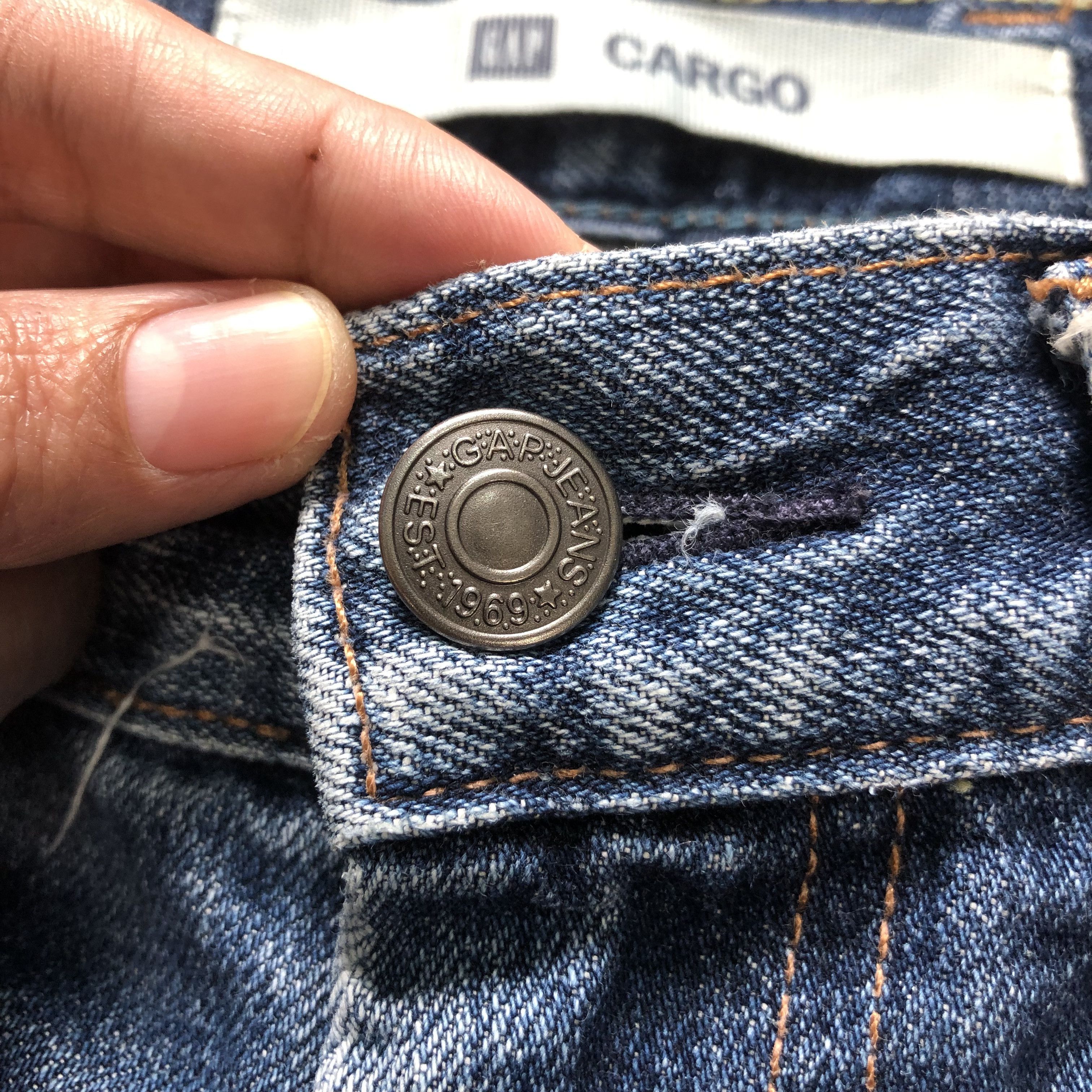 Gap TRASHED GAP CARGO DENIM PANTS #6777-86 Size US 29 - 5 Thumbnail