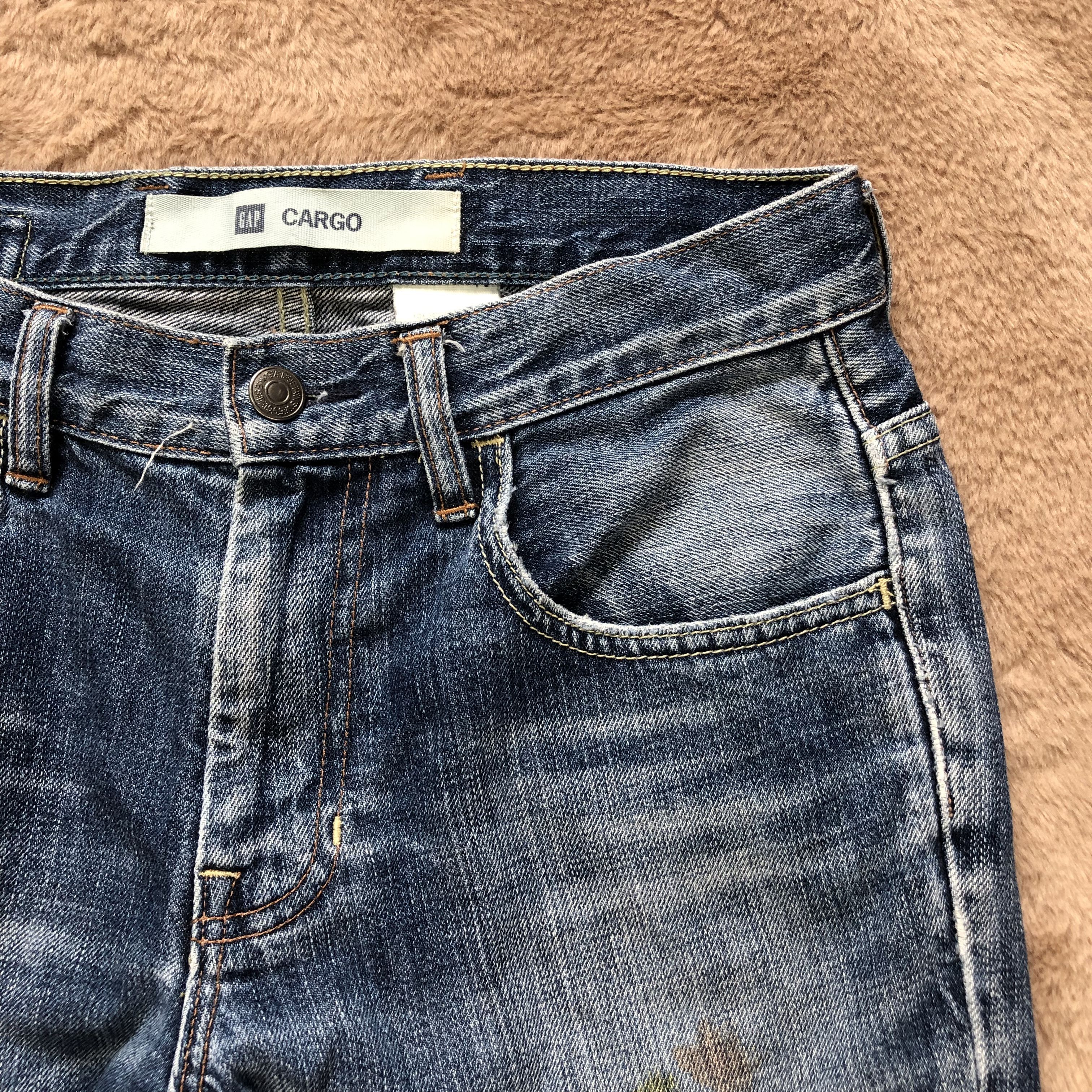 Gap TRASHED GAP CARGO DENIM PANTS #6777-86 Size US 29 - 4 Thumbnail