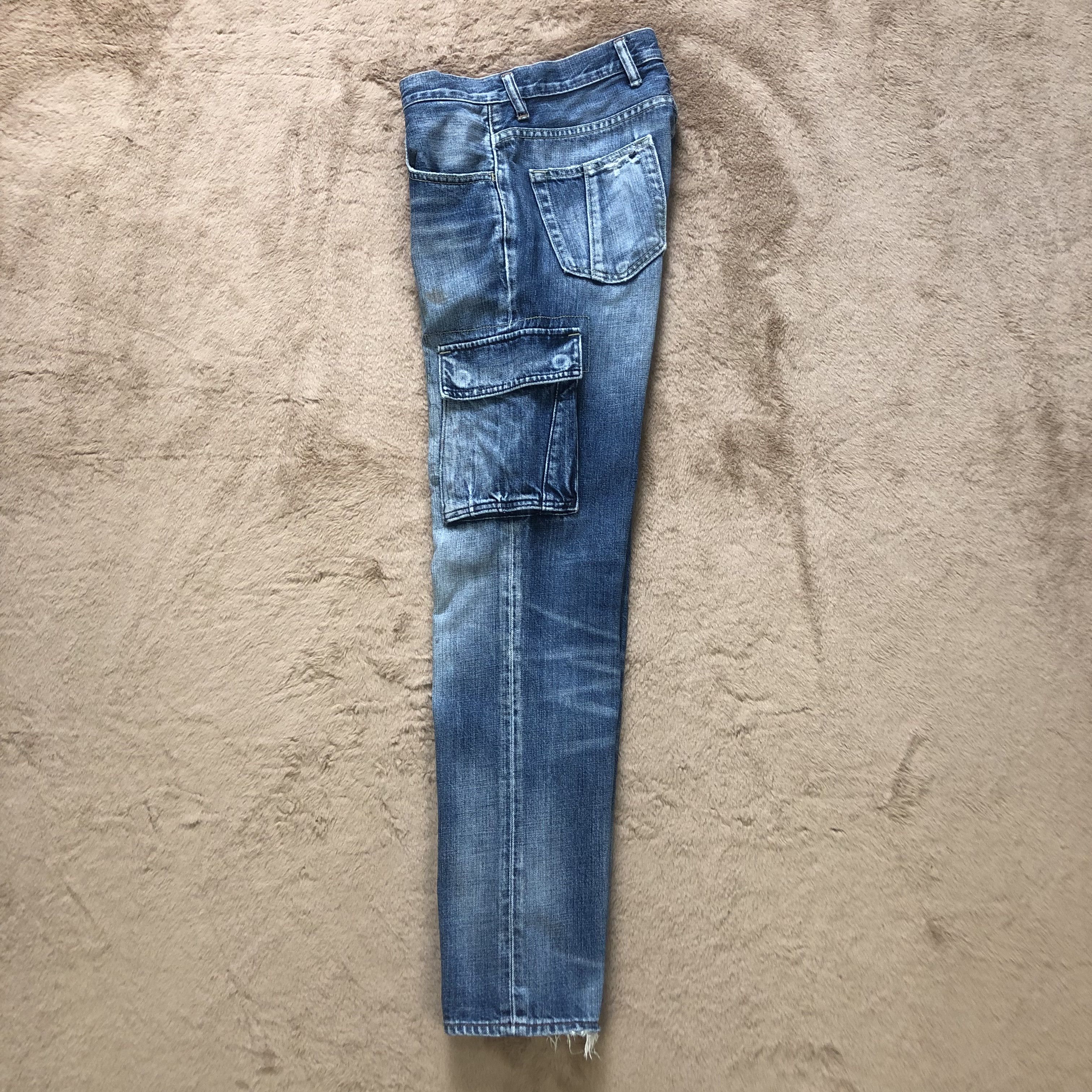 Gap TRASHED GAP CARGO DENIM PANTS #6777-86 Size US 29 - 22 Thumbnail