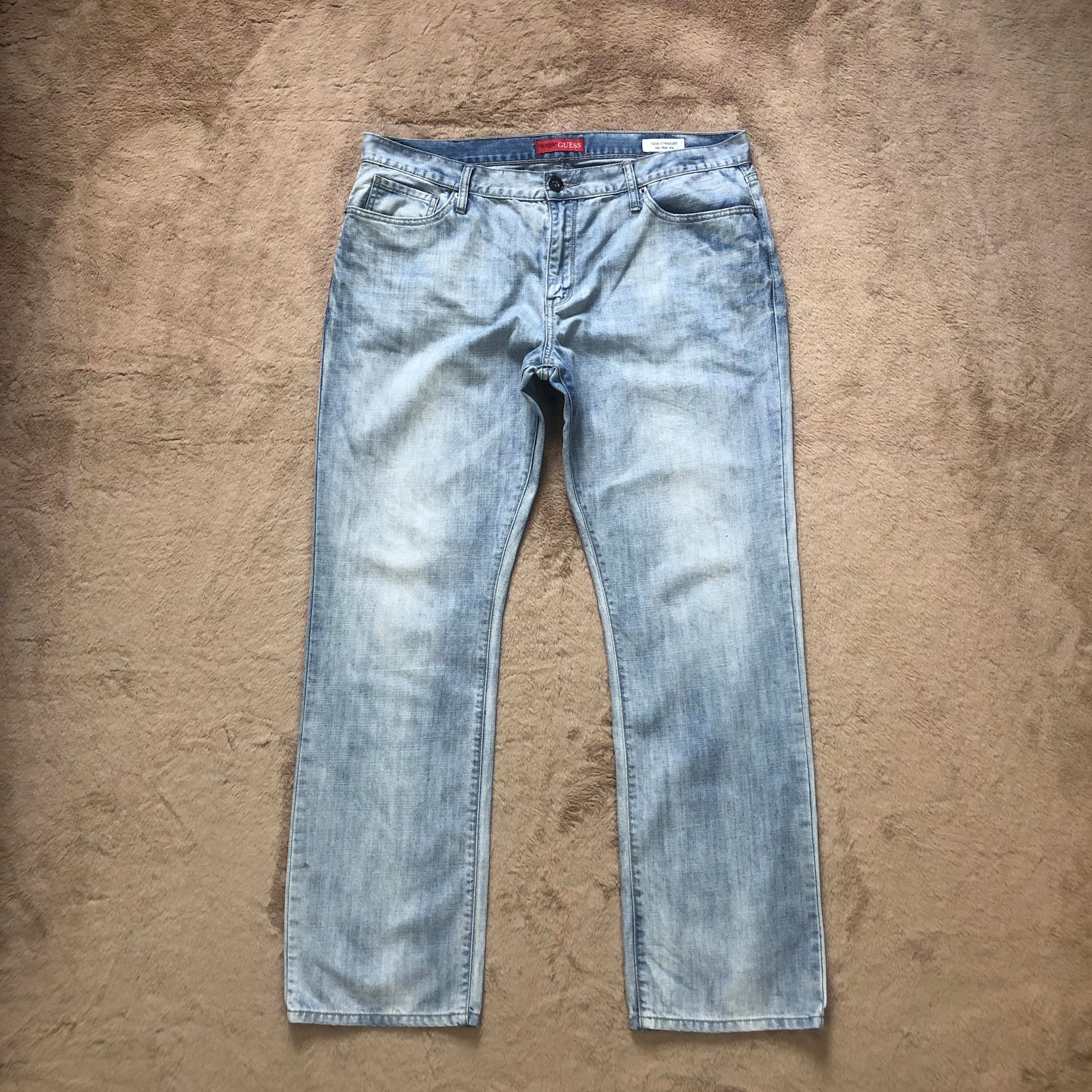 Guess GUESS SLIM STRAIGHT LIGHT WASH DENIM PANTS #6778-86 Size US 39 - 1 Thumbnail
