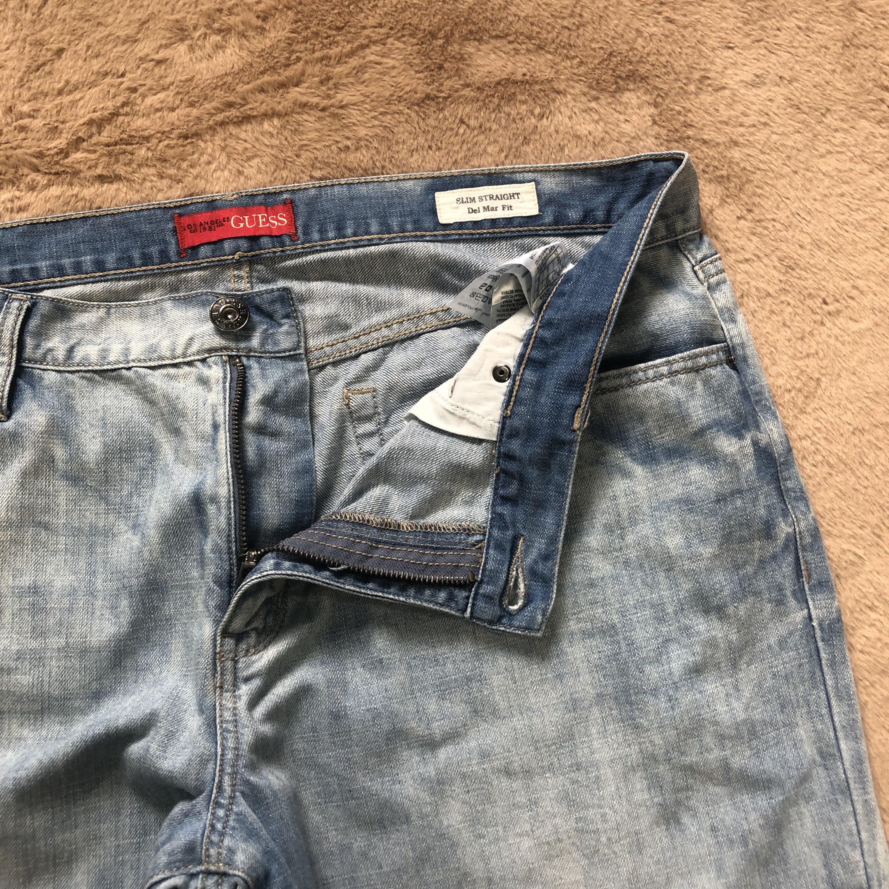 Guess GUESS SLIM STRAIGHT LIGHT WASH DENIM PANTS #6778-86 Size US 39 - 6 Thumbnail